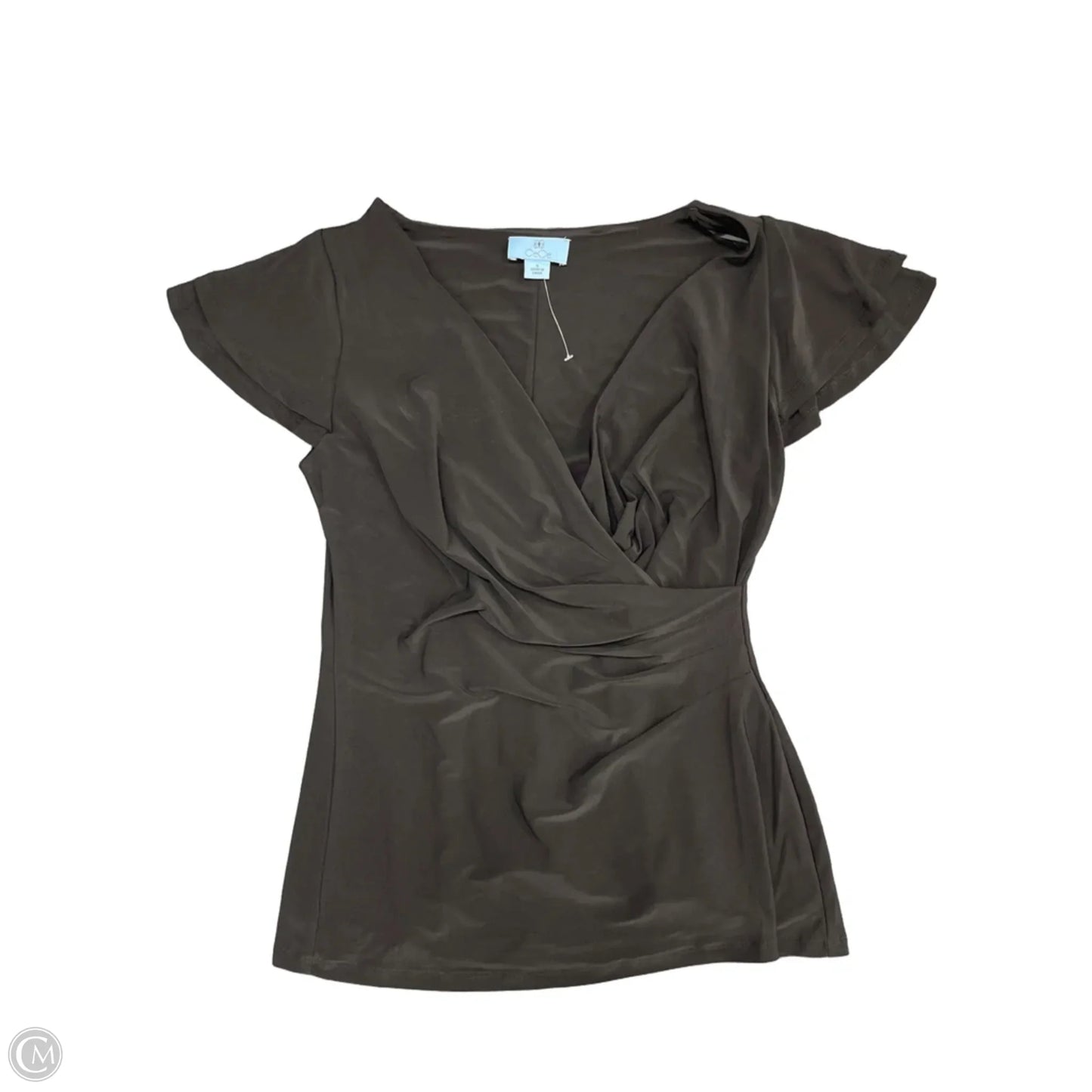 Blouse Short Sleeve By Cece In Black, Size: S
