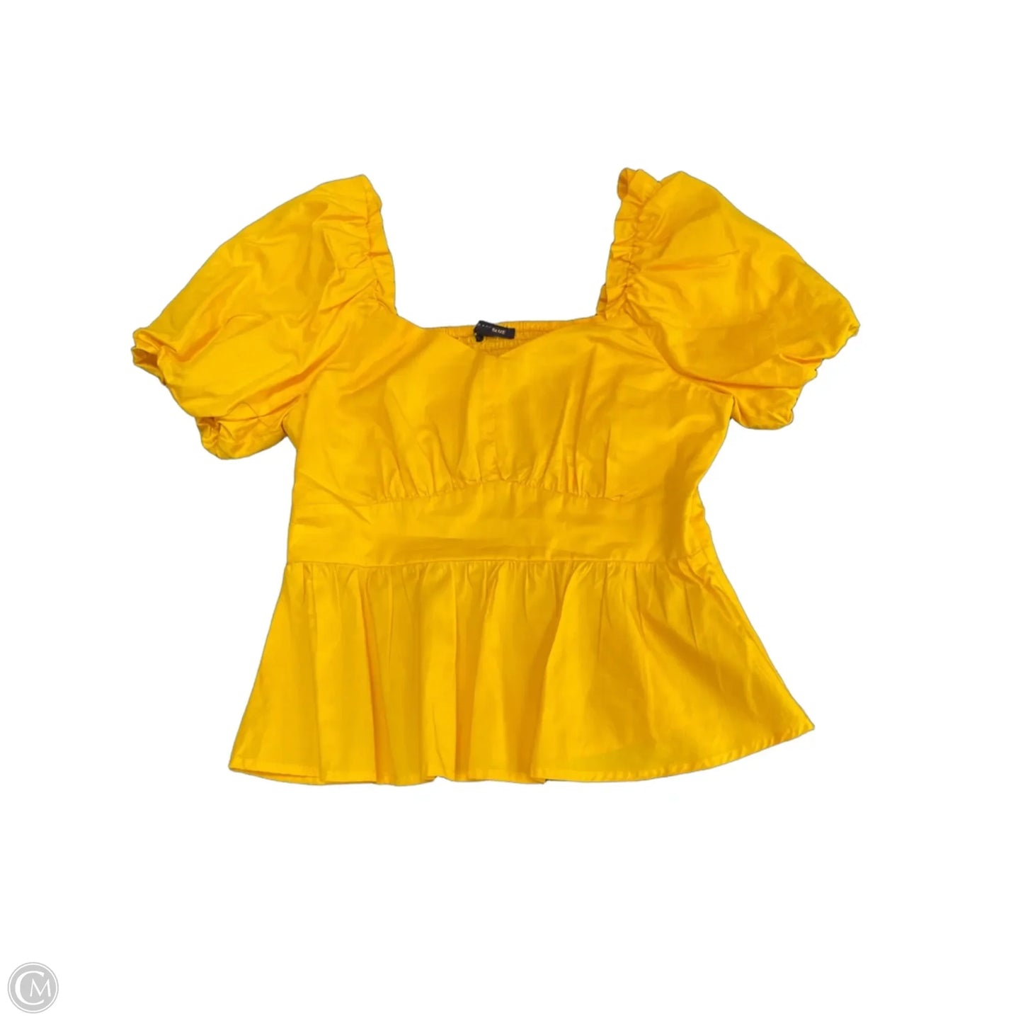 Top Short Sleeve By Skies Are Blue In Yellow, Size: Xs