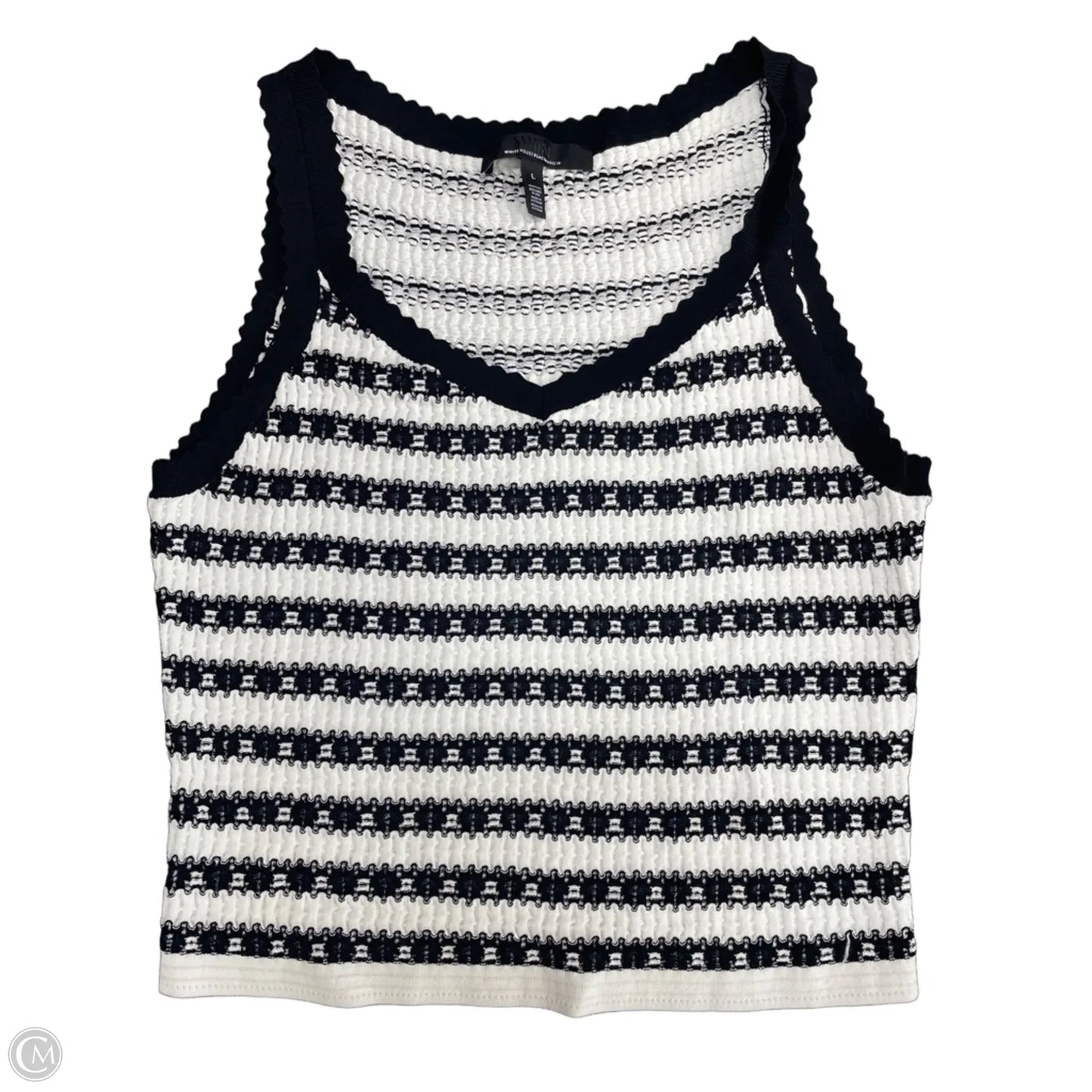 Top Sleeveless By White House Black Market In Black & White, Size: L