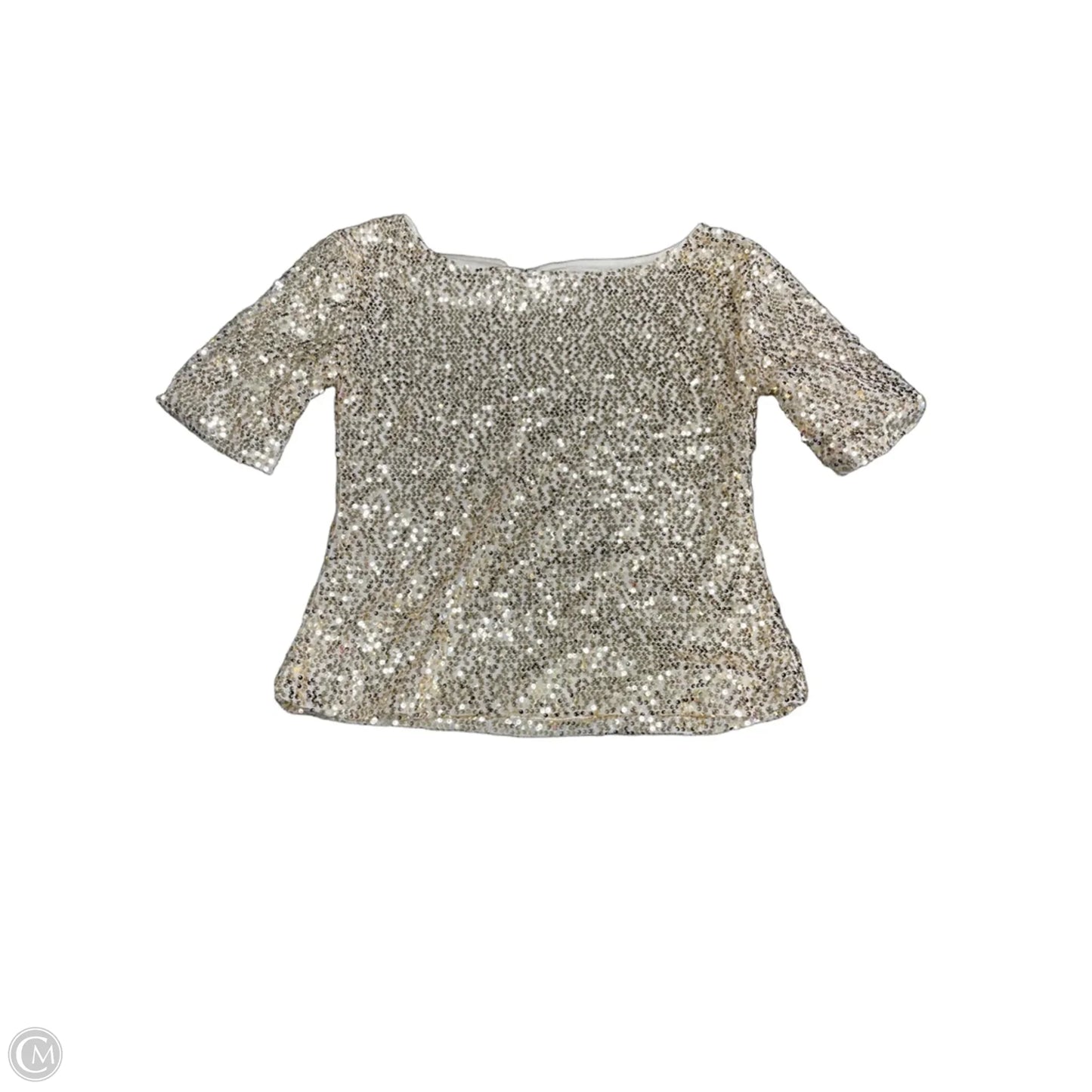 Top Short Sleeve By Cmc In Gold, Size: L