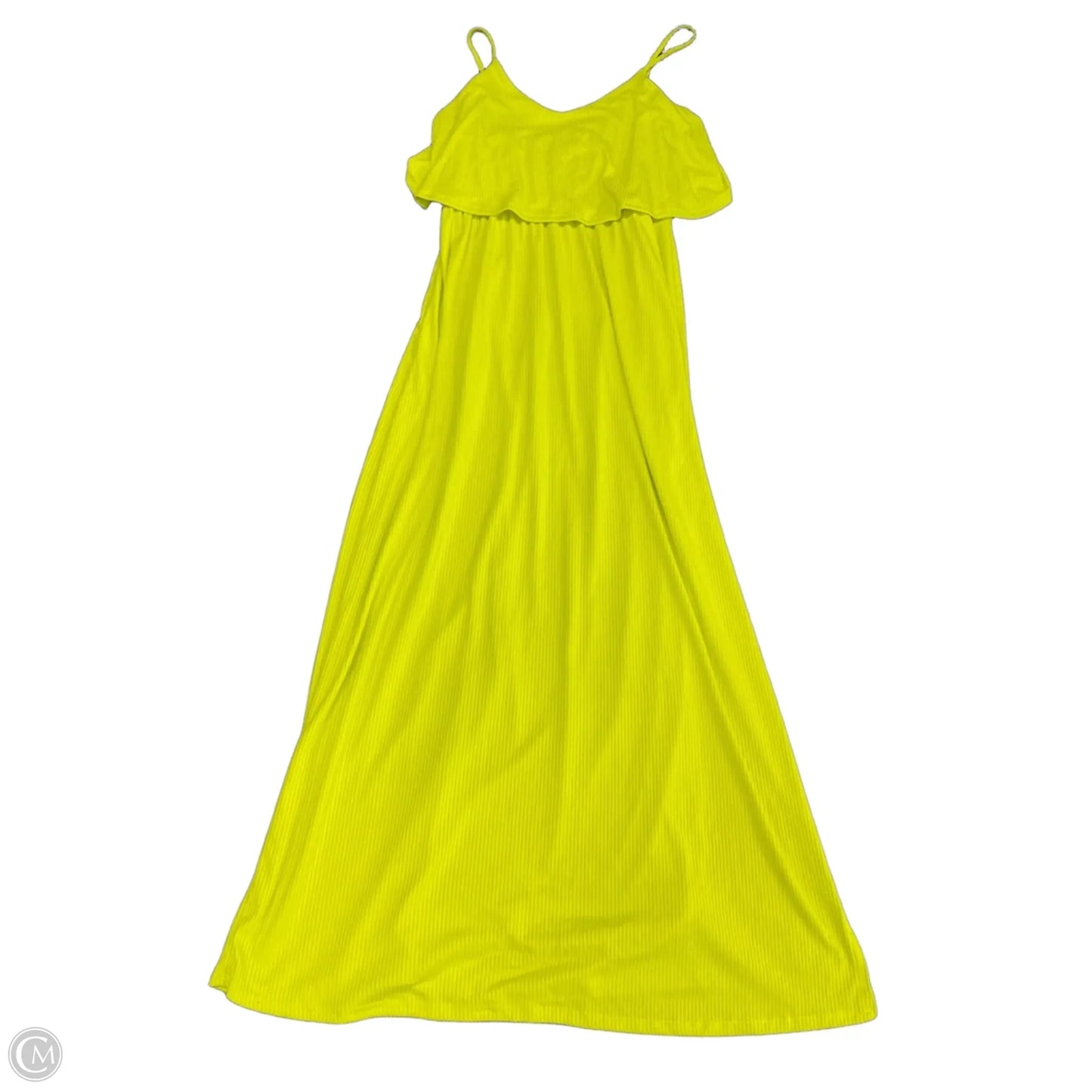 Dress Casual Midi By See You Monday In Chartreuse, Size: L