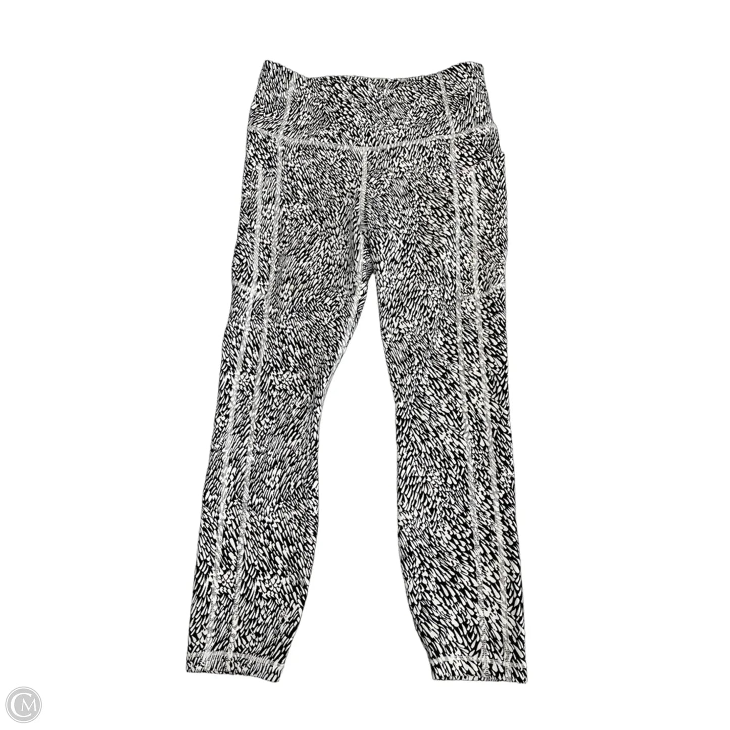 Athletic Leggings By Athleta In Black & White, Size: M