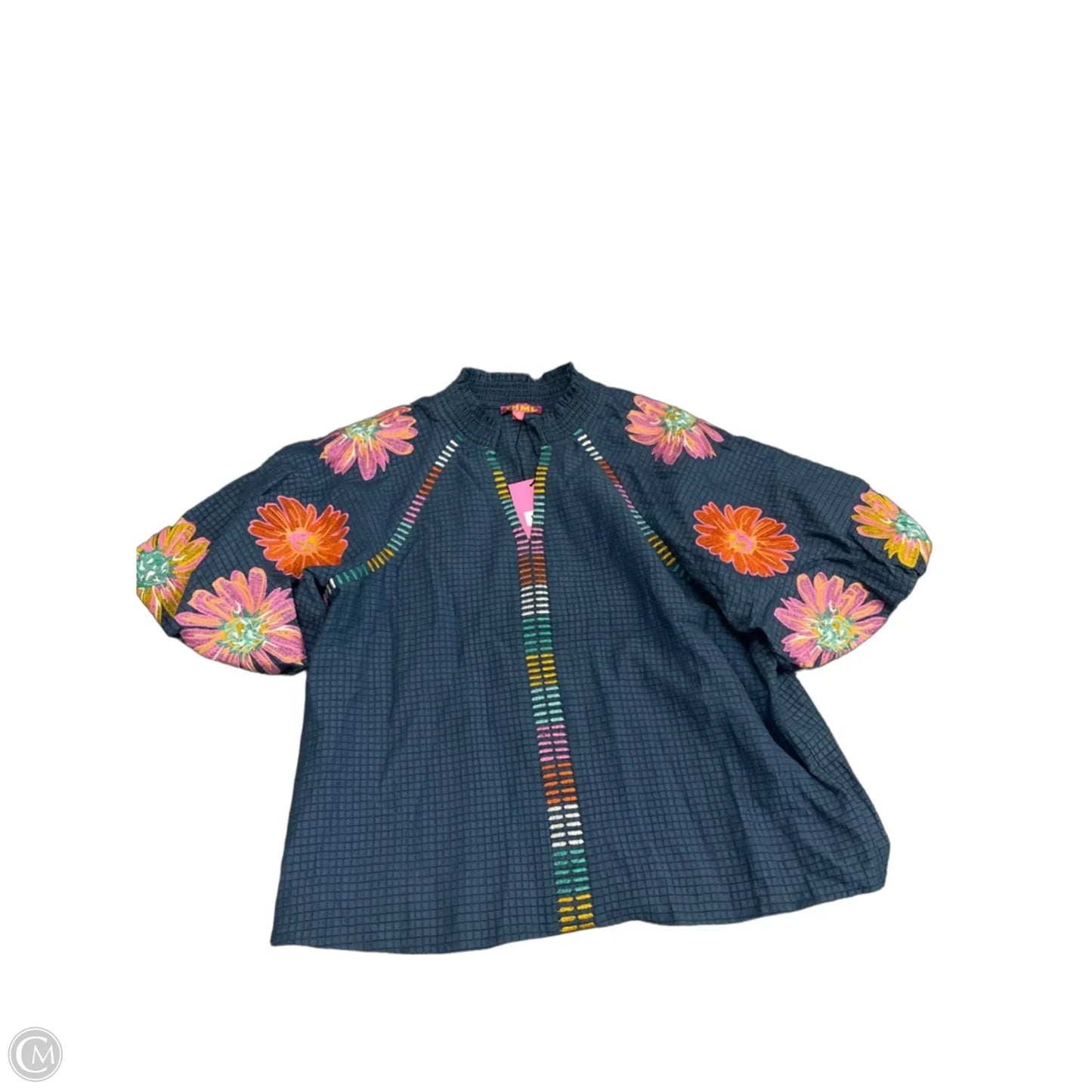 Top Short Sleeve By Thml In Blue, Size: M