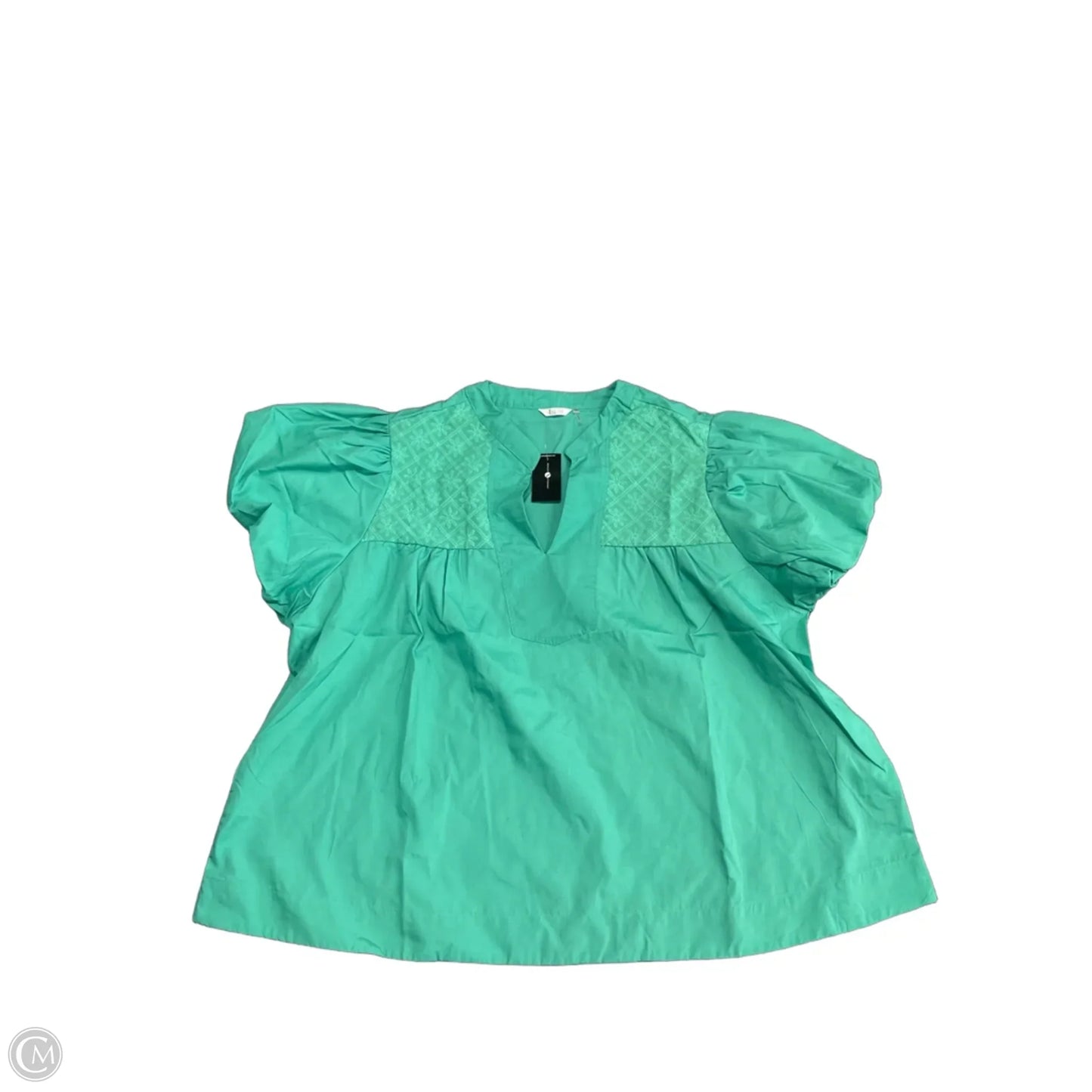 Blouse Short Sleeve By Kaktus In Green, Size: 3x