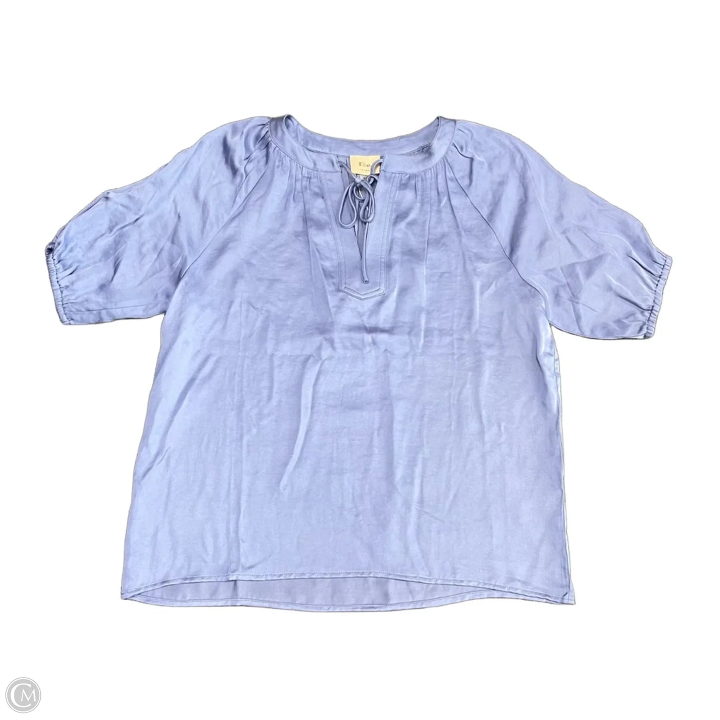 Blouse Short Sleeve By Elie Tahari In Blue, Size: Sp