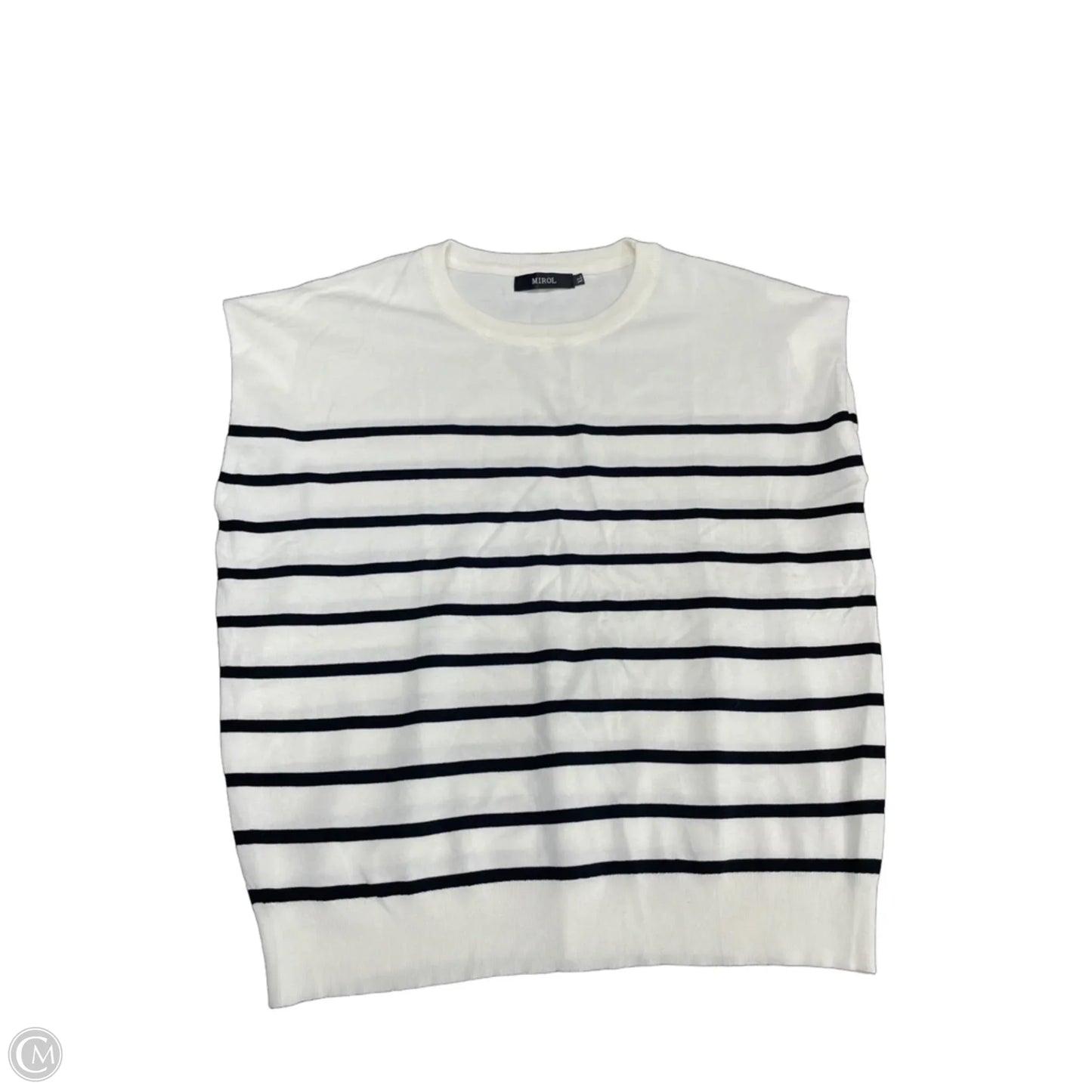 Top Short Sleeve By Clothes Mentor In Black & White, Size: Xl