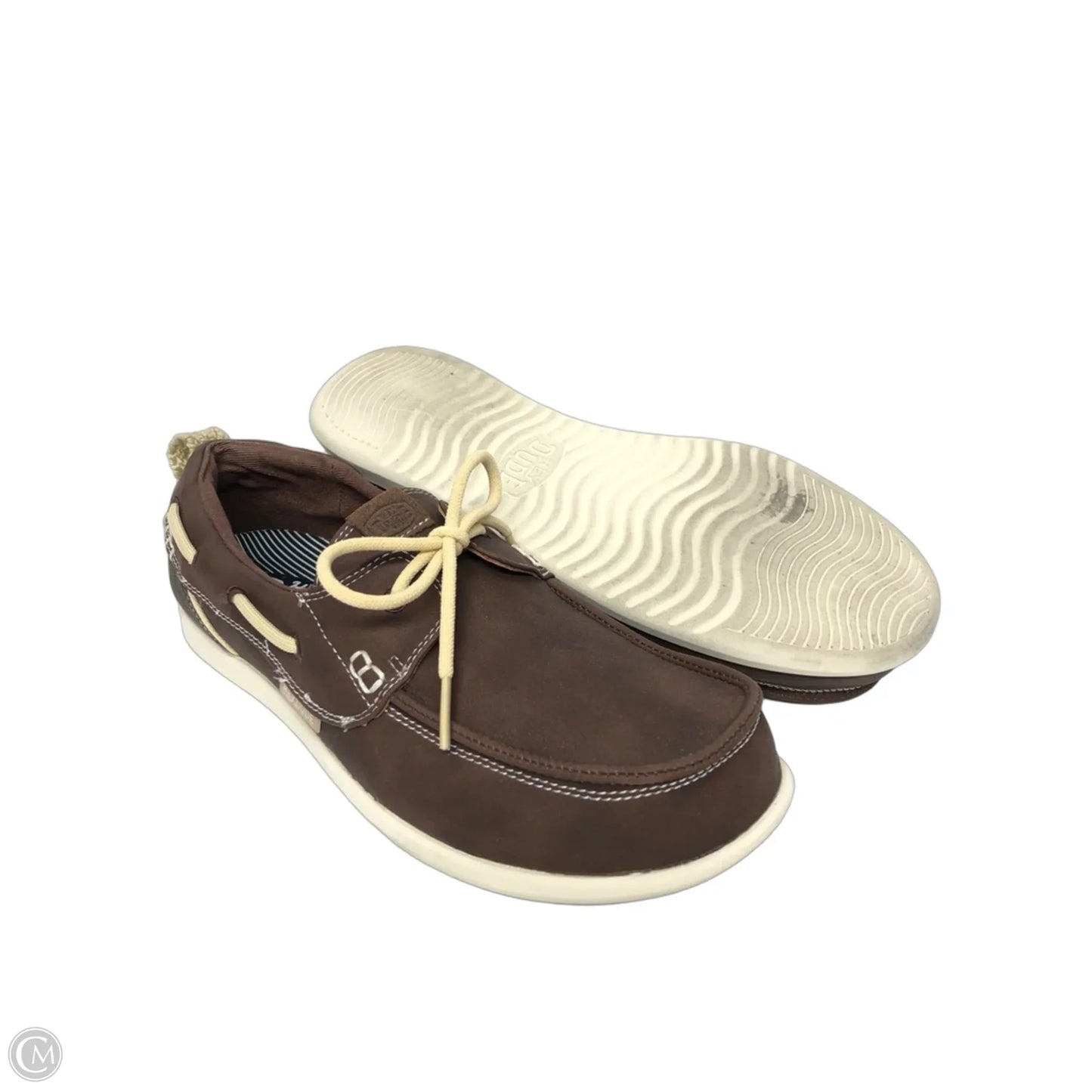 Shoes Flats By Hey Dude In Brown, Size: 8