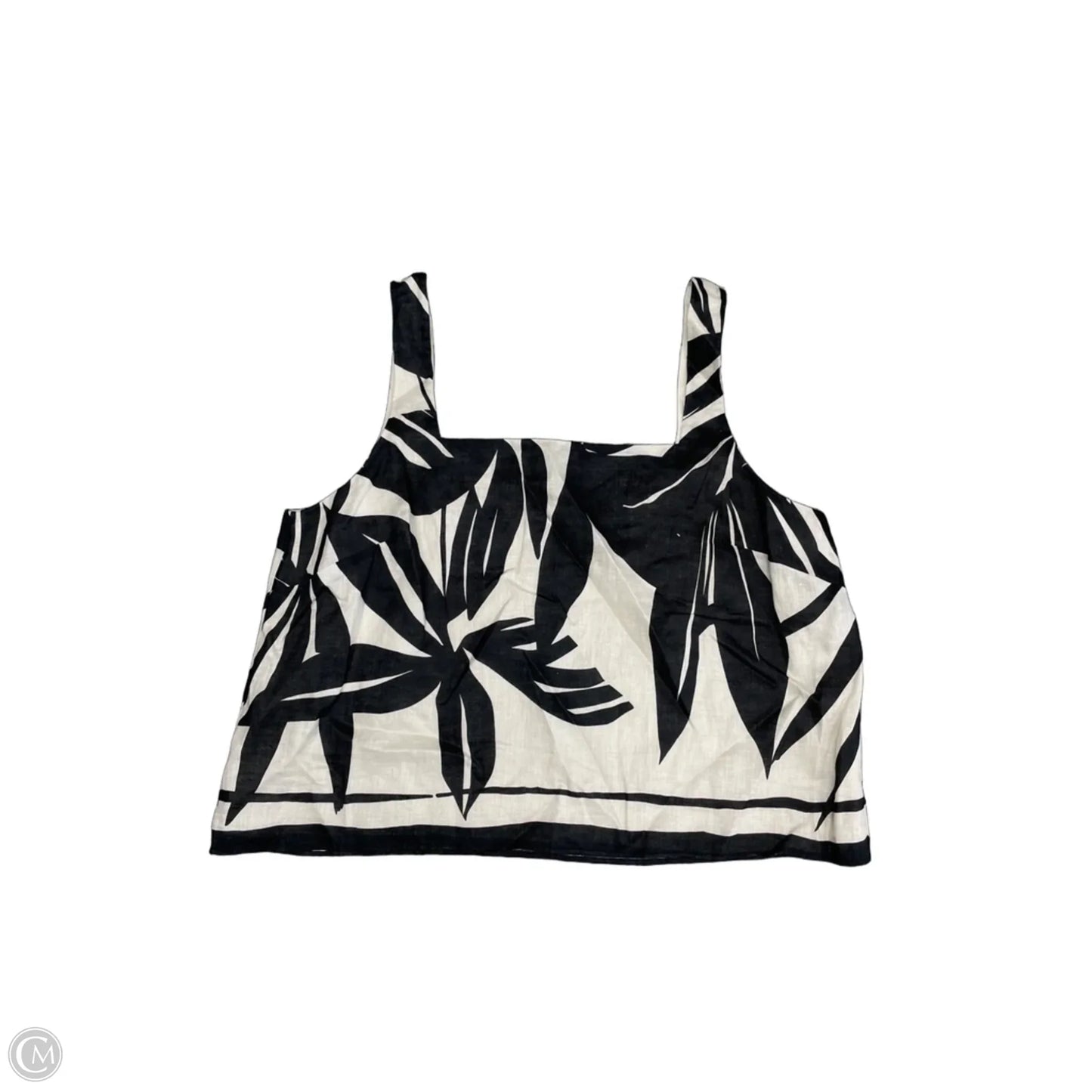 Top Sleeveless By Antonio Melani In Black & Cream, Size: Xl