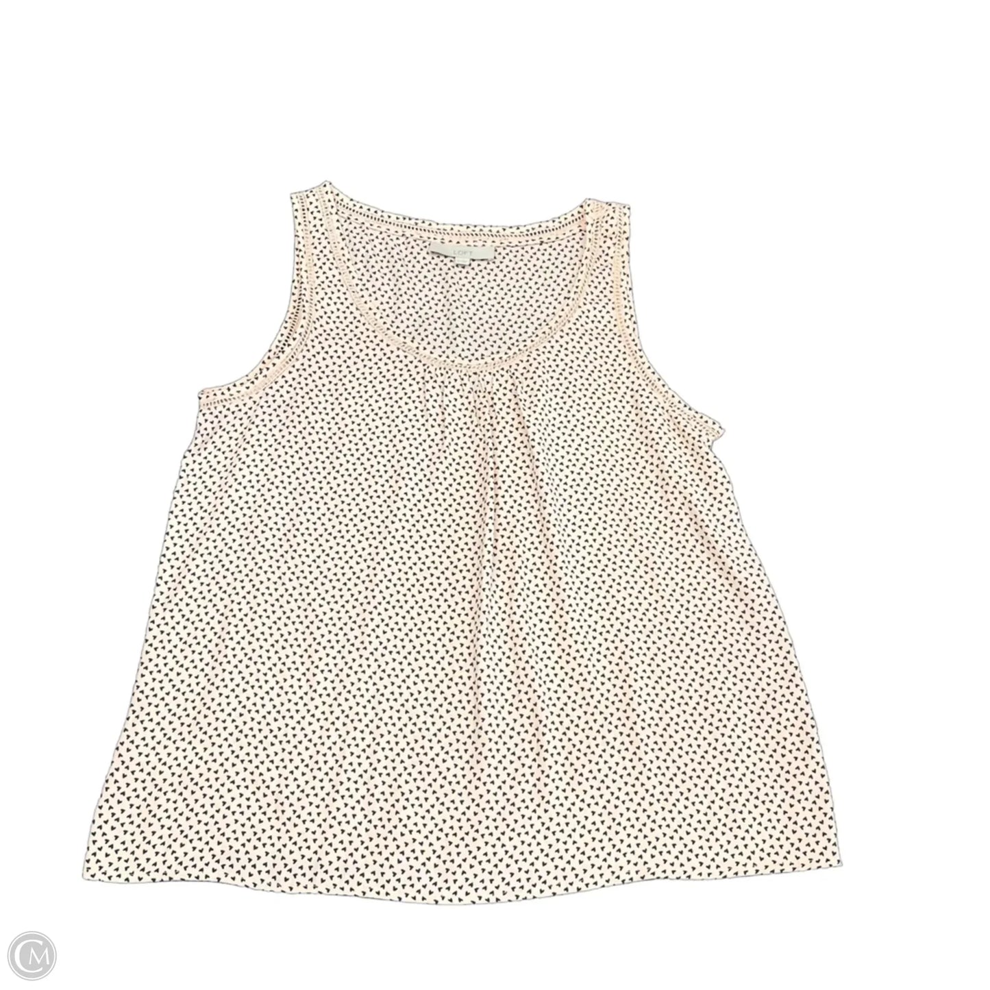 Top Sleeveless By Loft In Black & Pink, Size: Xl