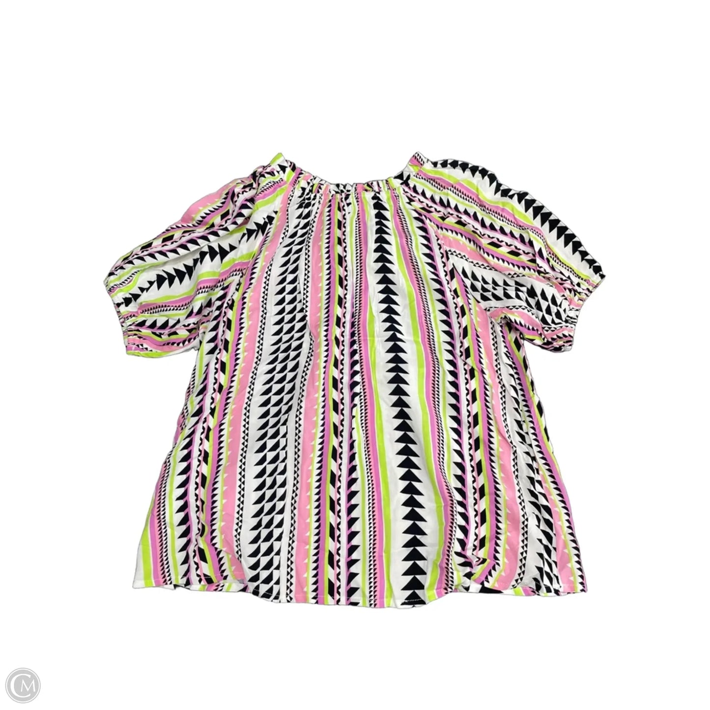 Top Short Sleeve By Savanna Jane In Green & Pink, Size: S