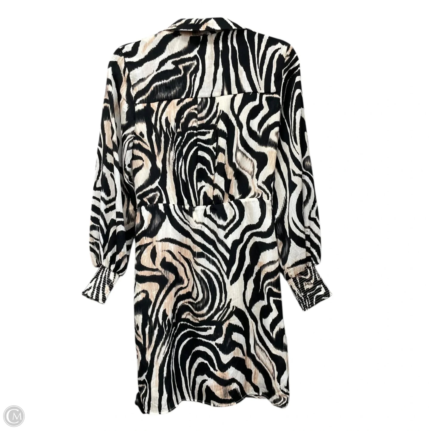 Dress Casual Short By Anthropologie In Black & Cream, Size: 0