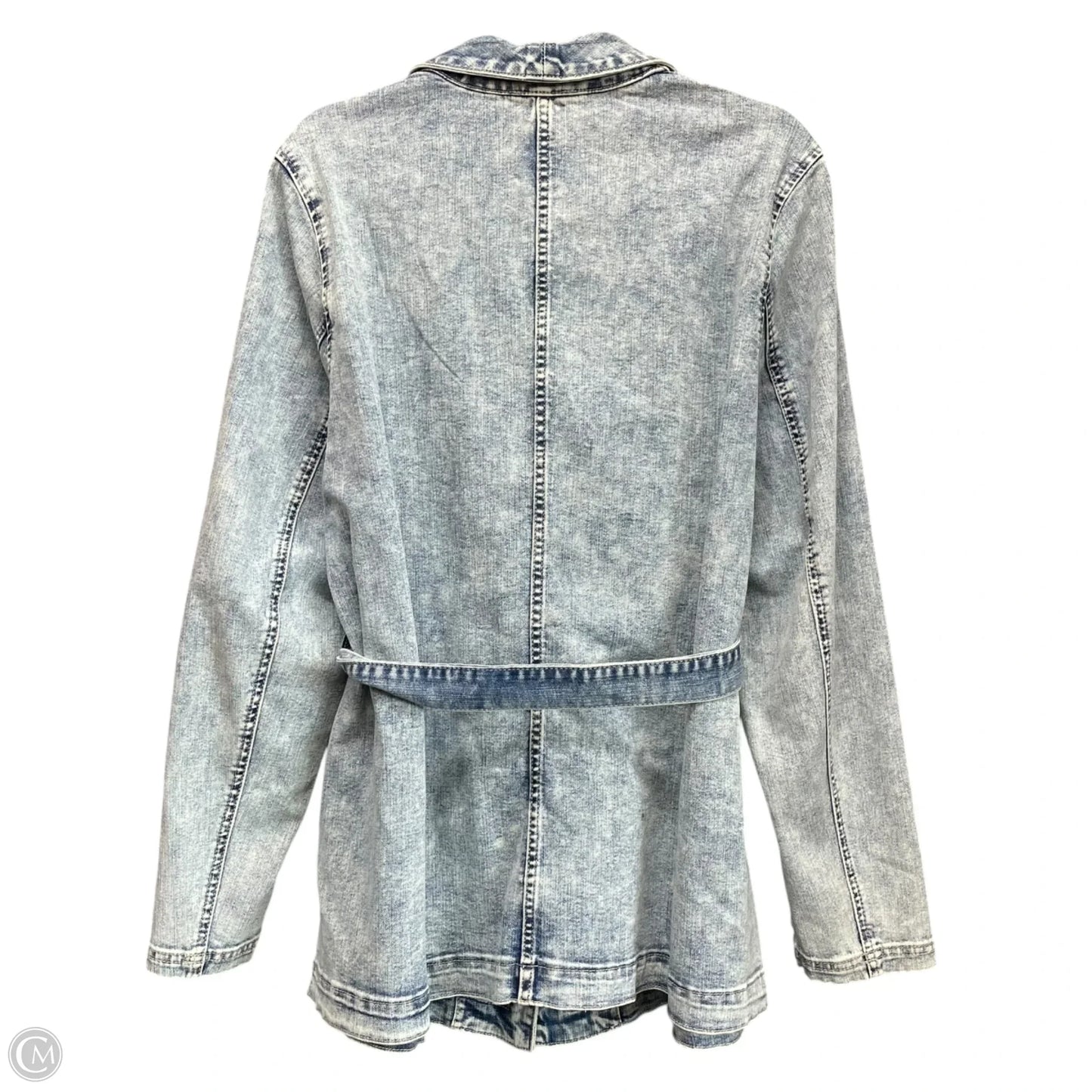 Jacket Denim By Logo In Blue Denim, Size: L