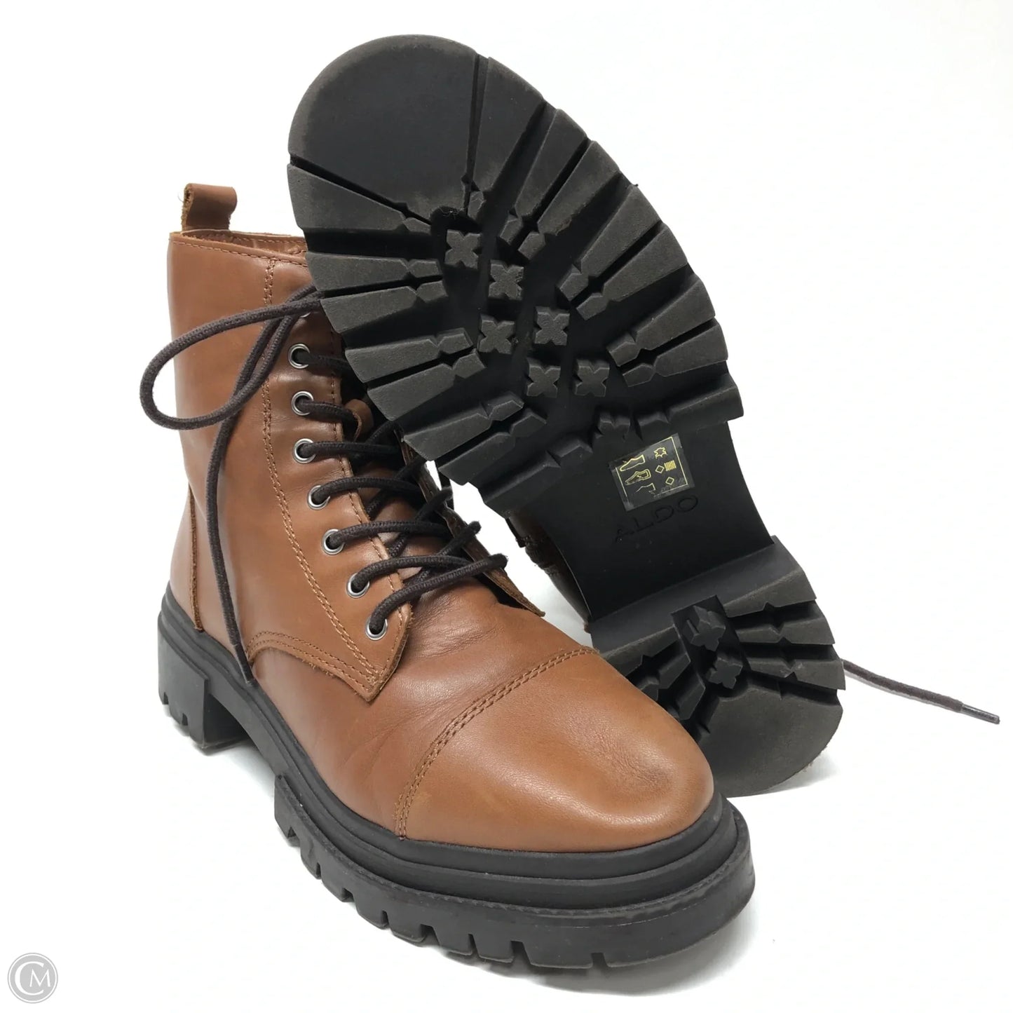 Boots Leather By Aldo In Brown, Size: 9