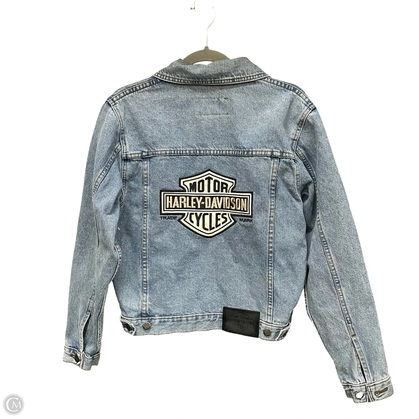 Jacket Denim By Harley Davidson In Blue Denim, Size: Xs