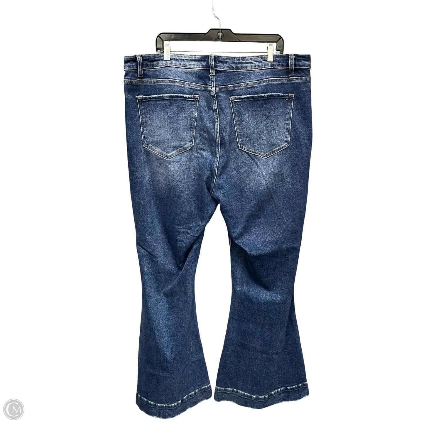 Jeans Flared By Cmc In Blue Denim, Size: 18