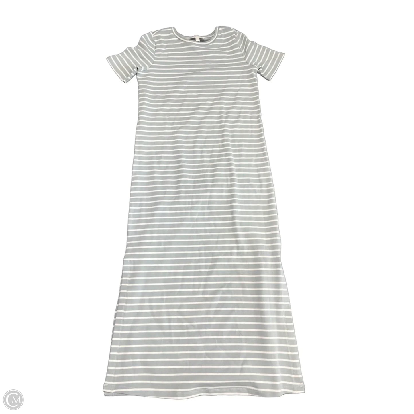 Dress Casual Midi By Cmb In Grey & White, Size: Xs
