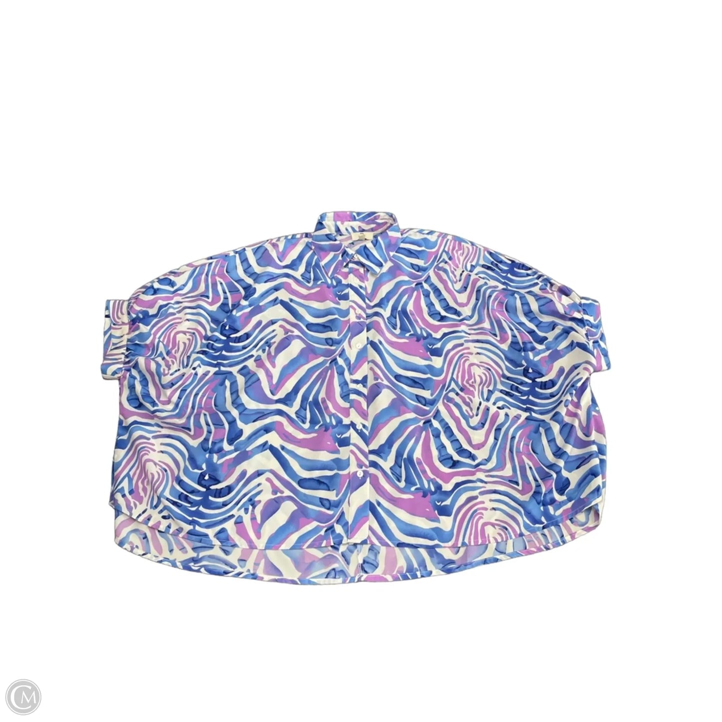 Top Short Sleeve By Entro In Blue & Purple, Size: L