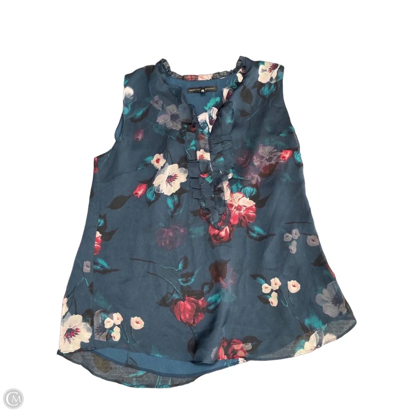 Top Sleeveless By White House Black Market In Blue & Red, Size: 10