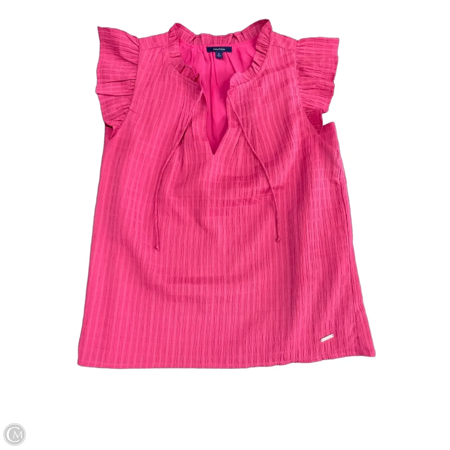Top Short Sleeve By Nautica In Pink, Size: S