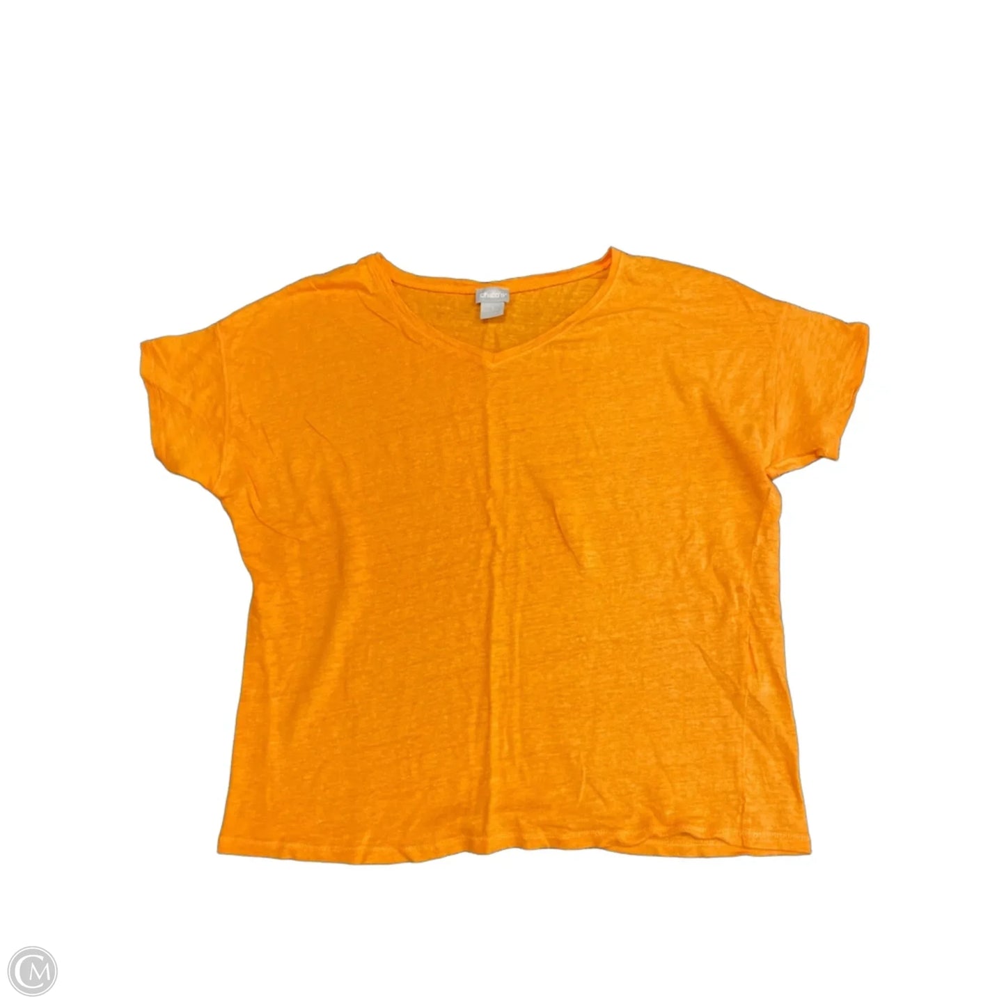 Top Short Sleeve By Chicos In Orange, Size: M