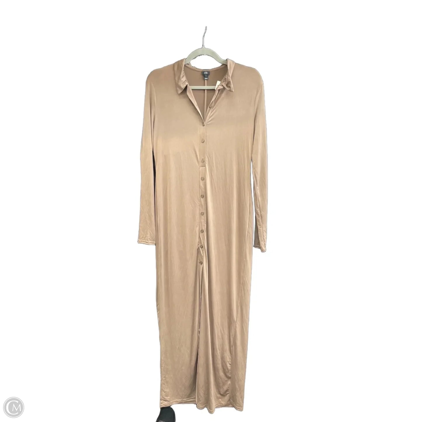 Dress Casual Midi By River Island In Brown, Size: 12