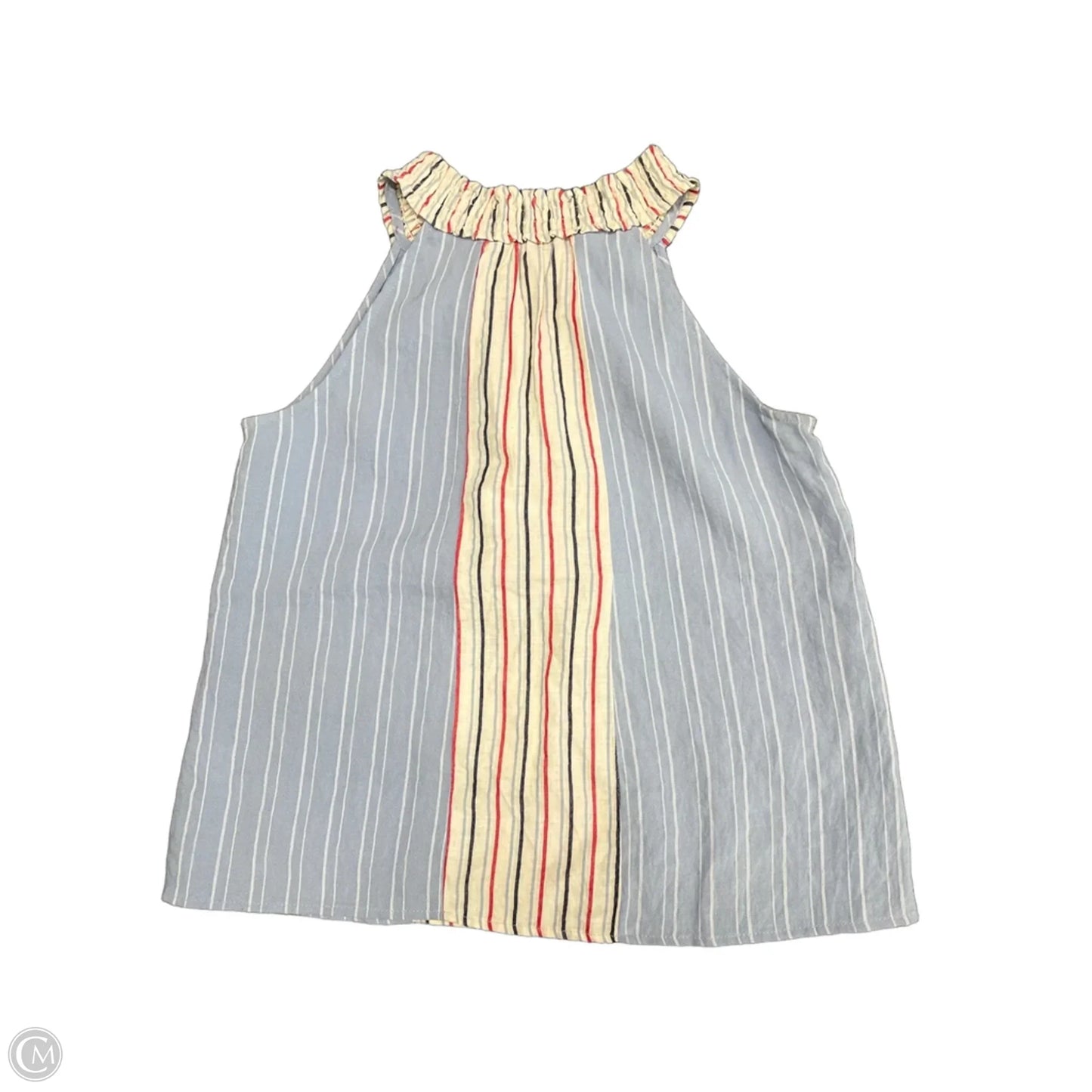 Top Sleeveless By Skies Are Blue In Blue & White, Size: S
