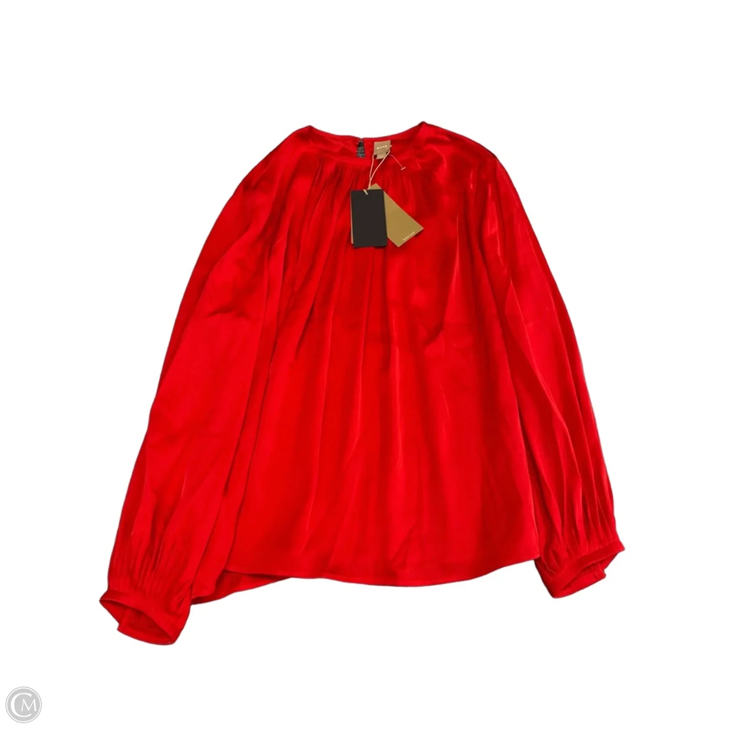 Blouse Long Sleeve By Hugo Boss In Red, Size: 12