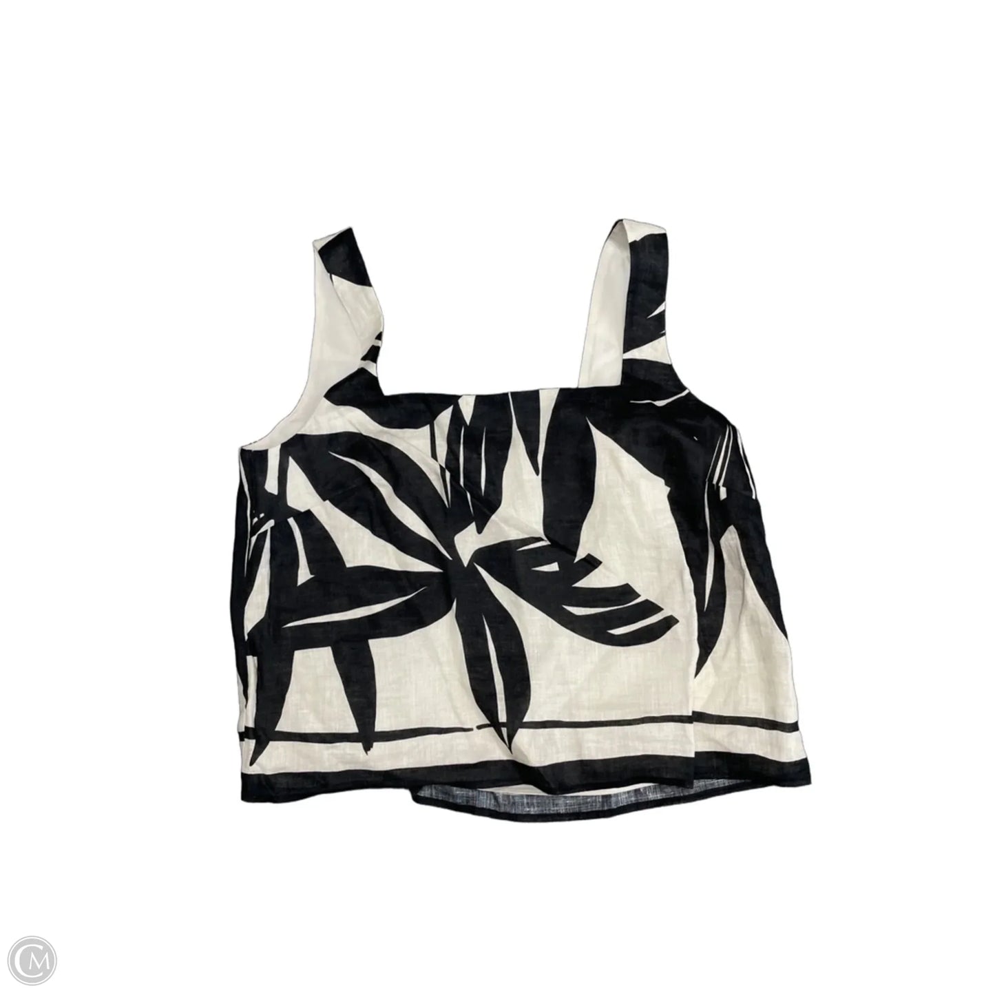 Top Sleeveless By Antonio Melani In Black & White, Size: S