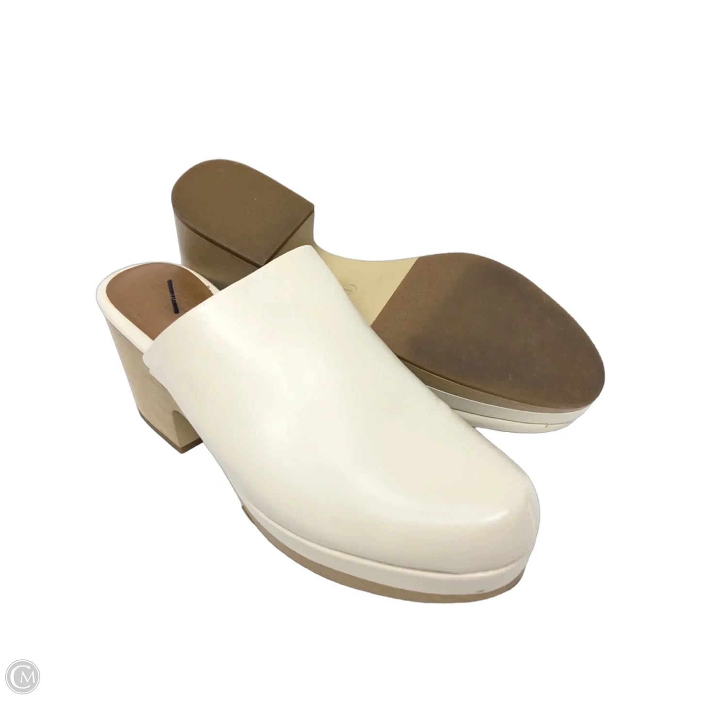 Shoes Heels Block By Universal Thread In Cream, Size: 12