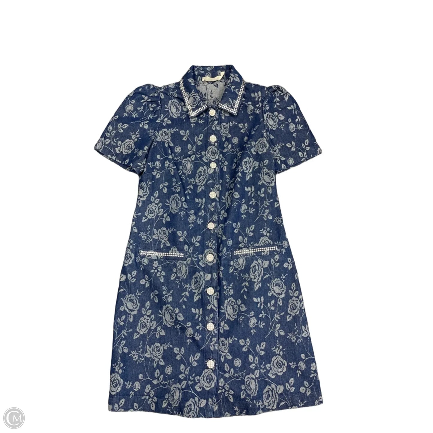 Dress Casual Short By Eliza J In Blue Denim, Size: 2