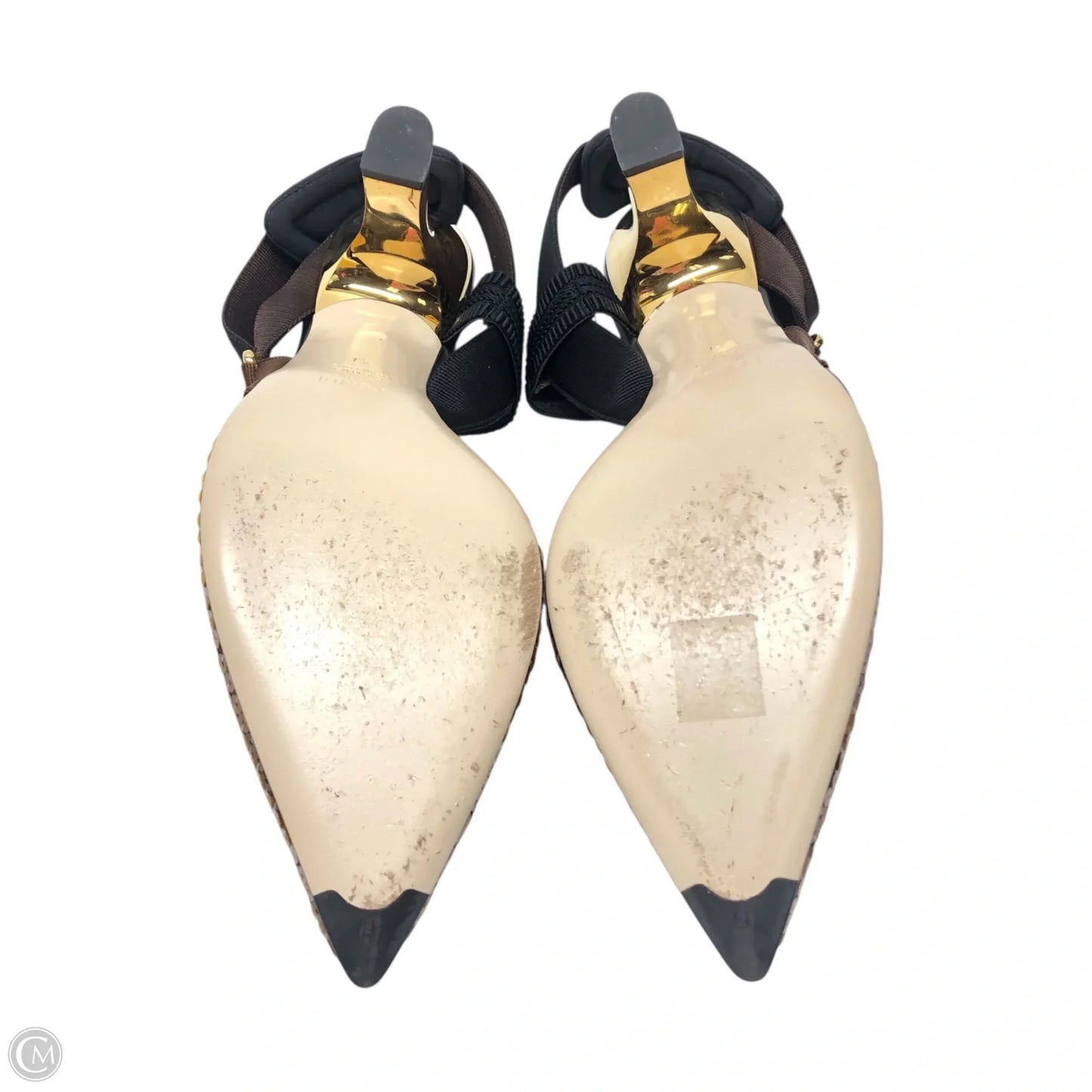 Shoes Luxury Designer By Fendi In Black & Brown, Size: 10.5