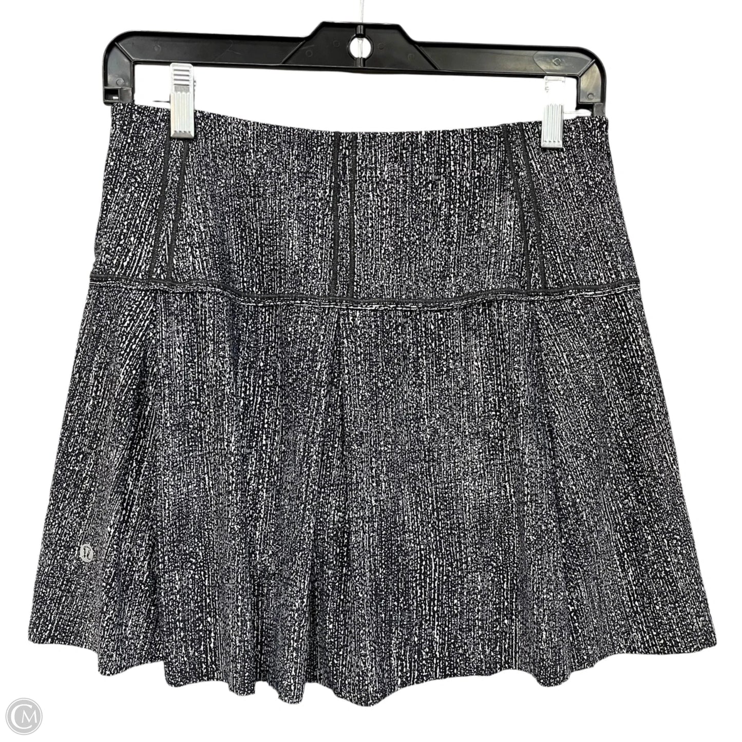 Athletic Skort By Lululemon In Black & White, Size: 6