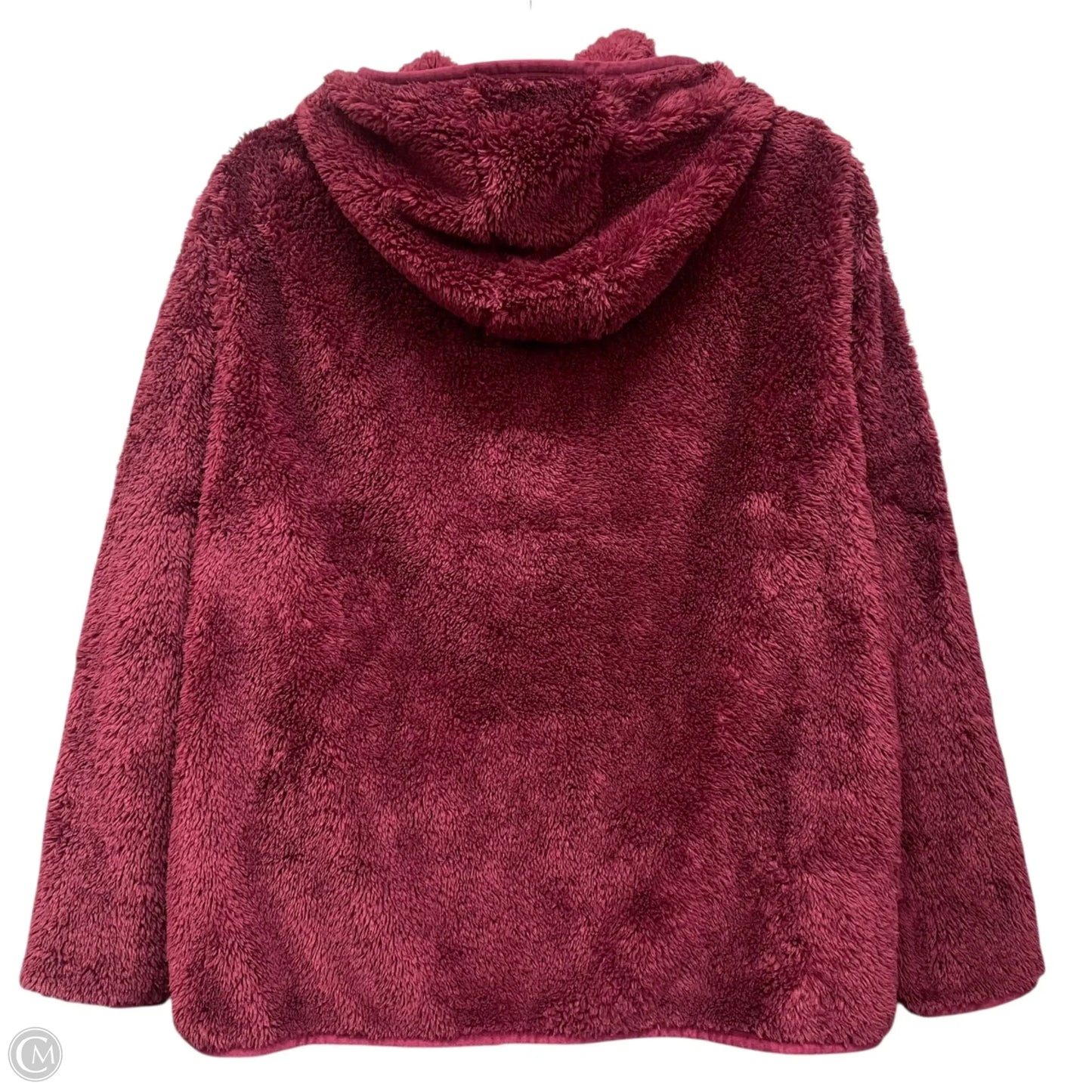 Jacket Fleece By Eddie Bauer In Maroon, Size: L