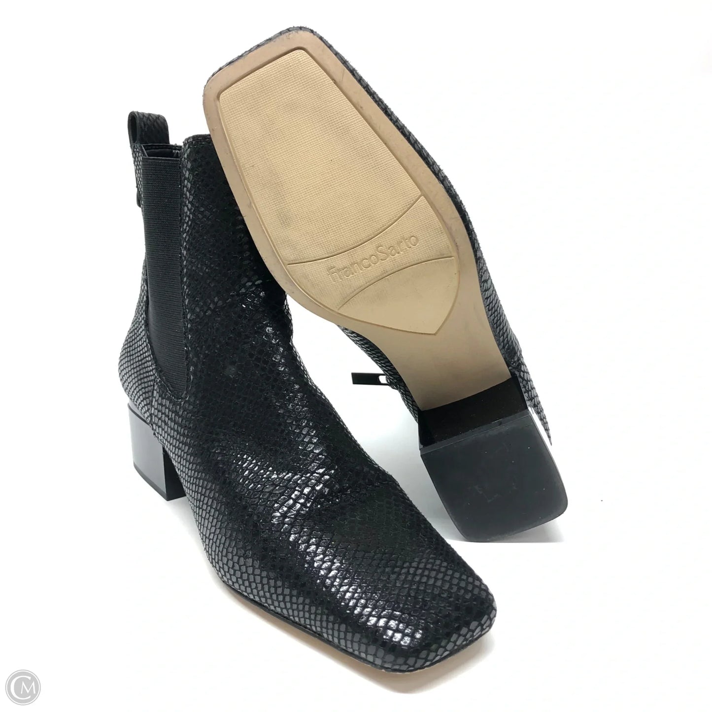 Boots Ankle Heels By Franco Sarto In Black, Size: 10