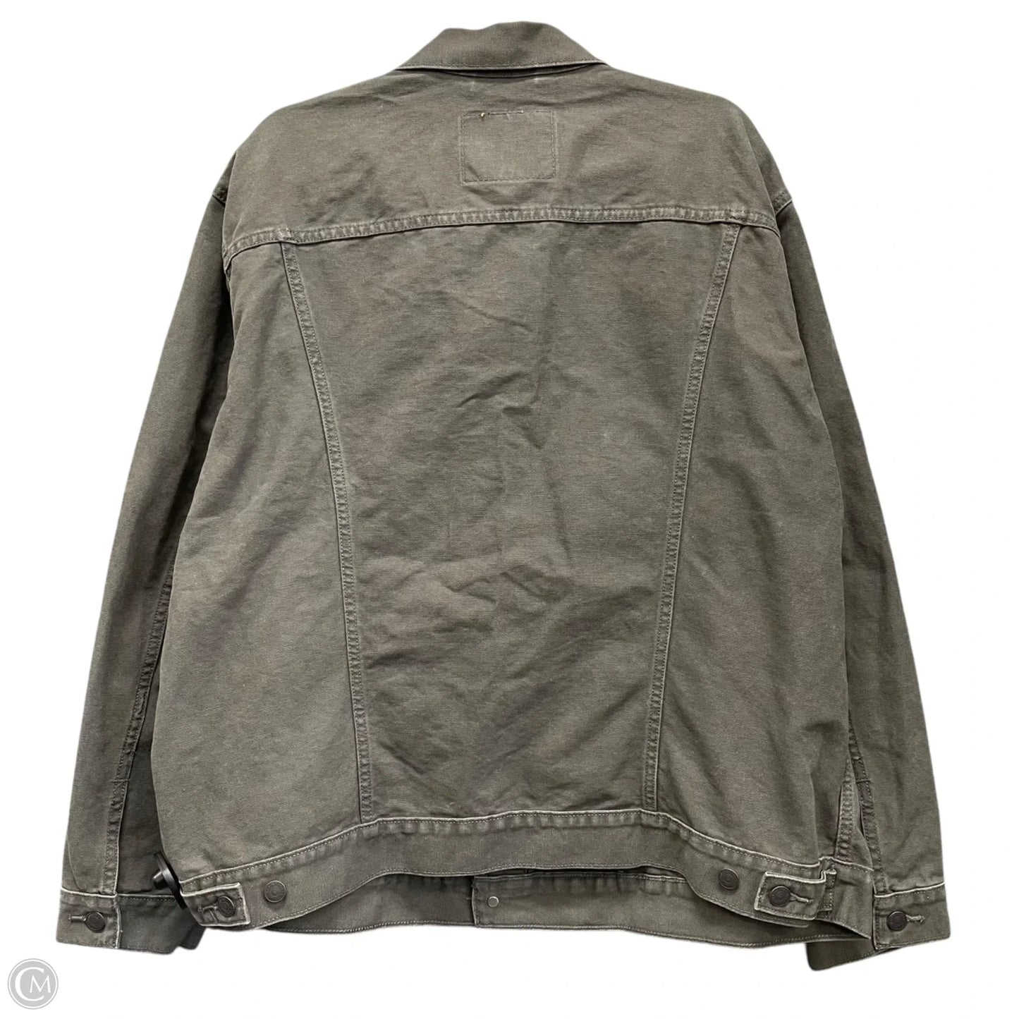 Jacket Denim By Levis In Green, Size: Xxl