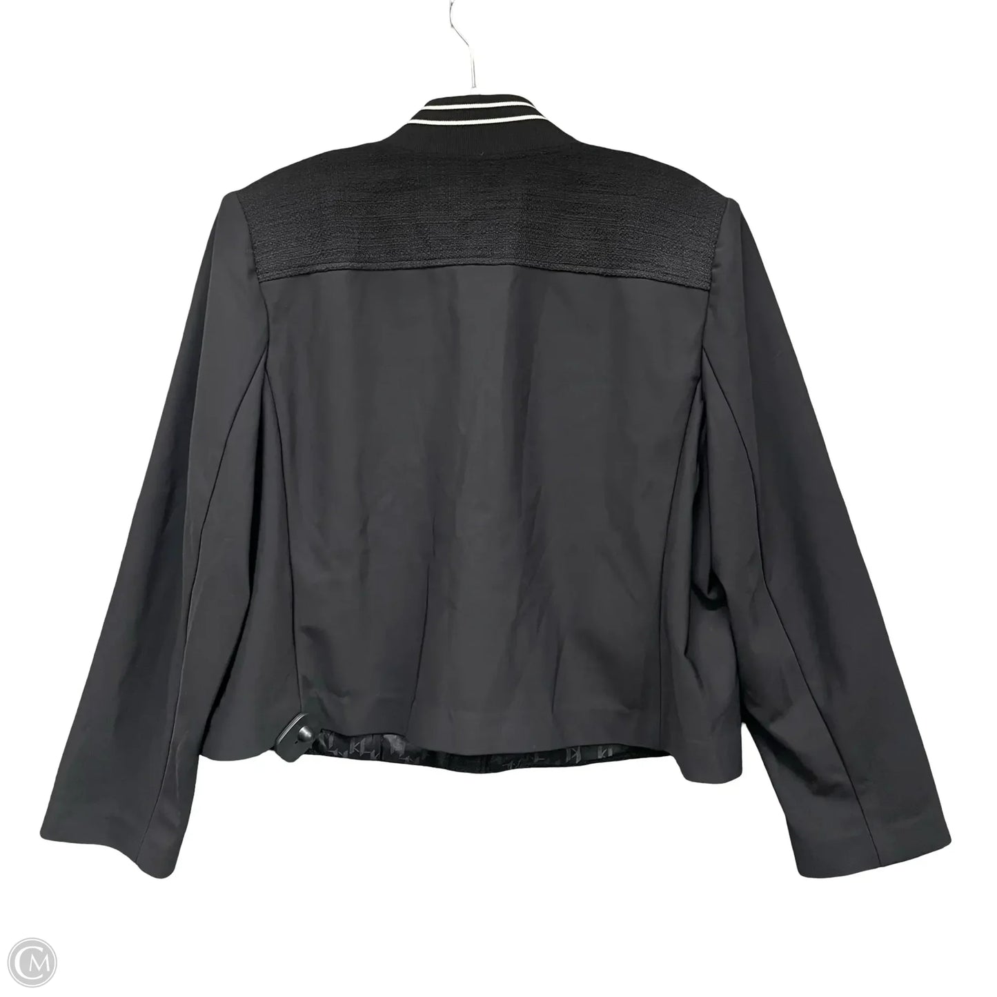 Jacket Designer By Karl Lagerfeld In Black, Size: Xl