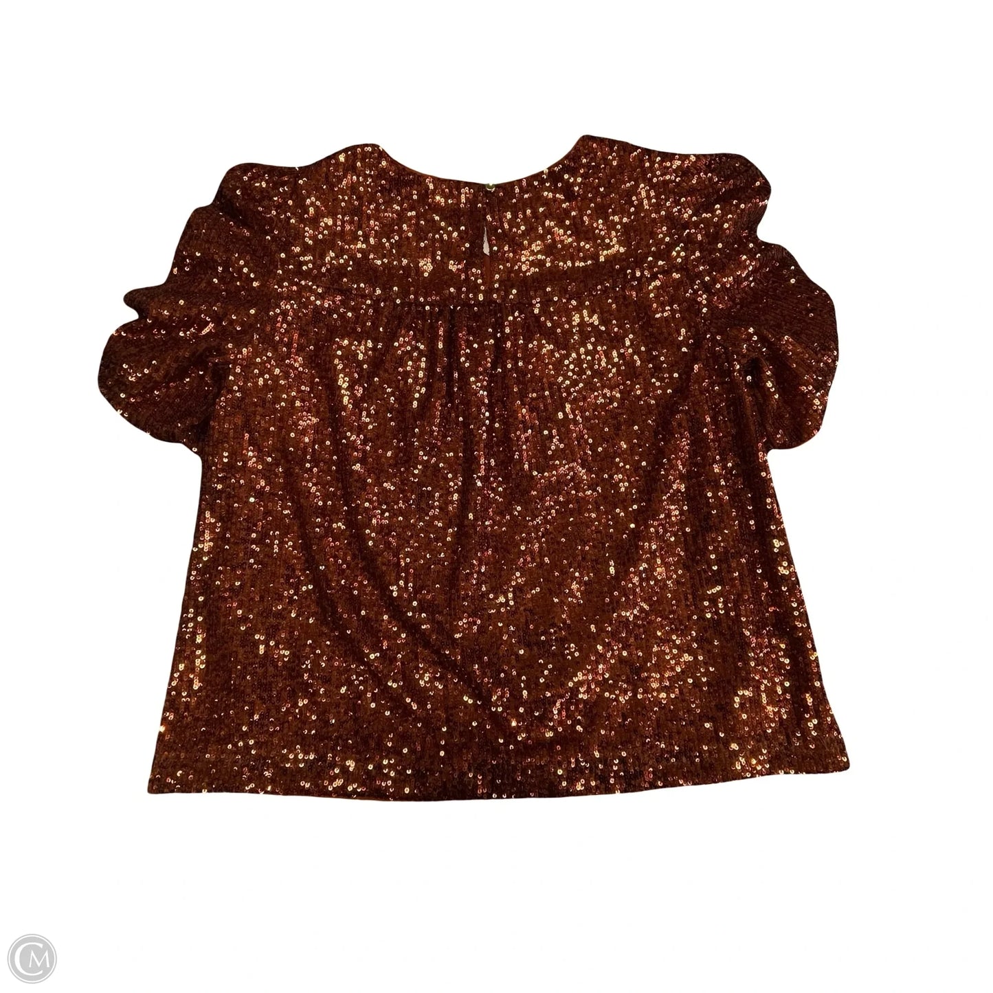 Blouse Short Sleeve By Anthropologie In Orange, Size: 4