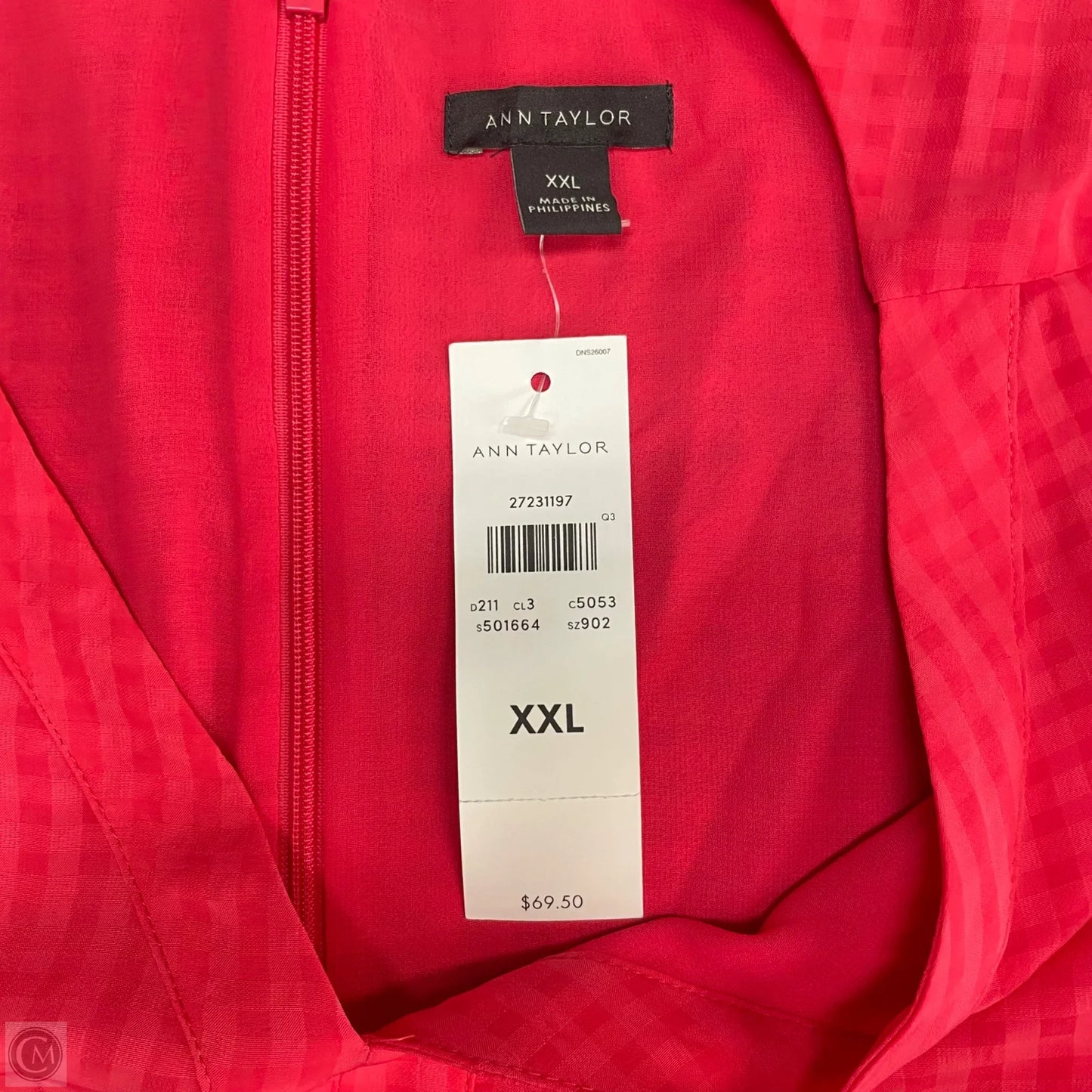 Blouse Short Sleeve By Ann Taylor In Red, Size: Xxl