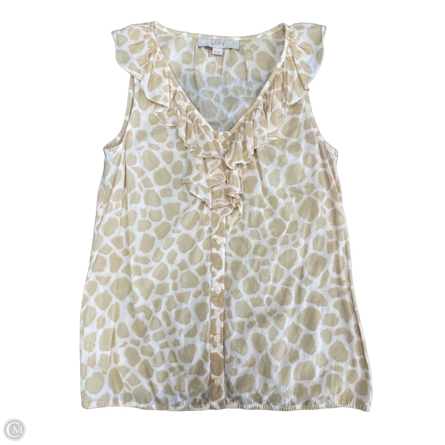 Top Sleeveless By Loft In Beige, Size: Xs