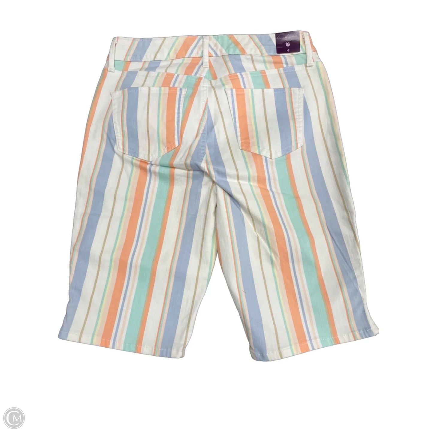 Shorts By Gloria Vanderbilt In Striped Pattern, Size: 4