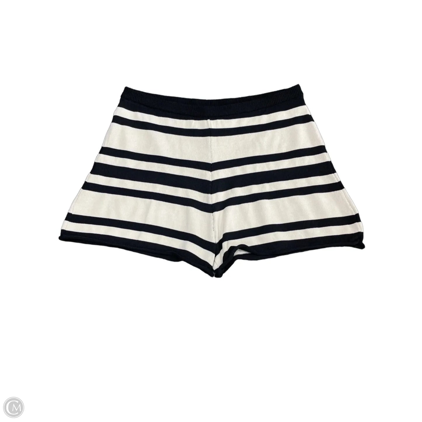 Shorts By H&m In Black & Cream, Size: L