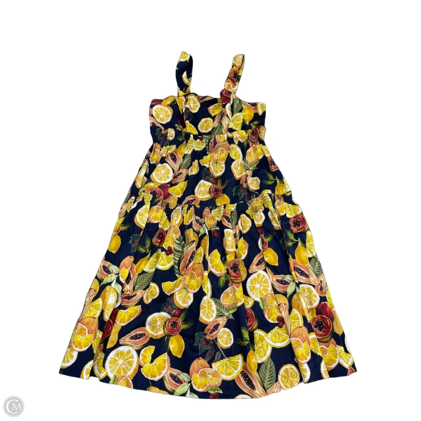 Dress Casual Midi By Gianni Bini In Blue & Yellow, Size: M