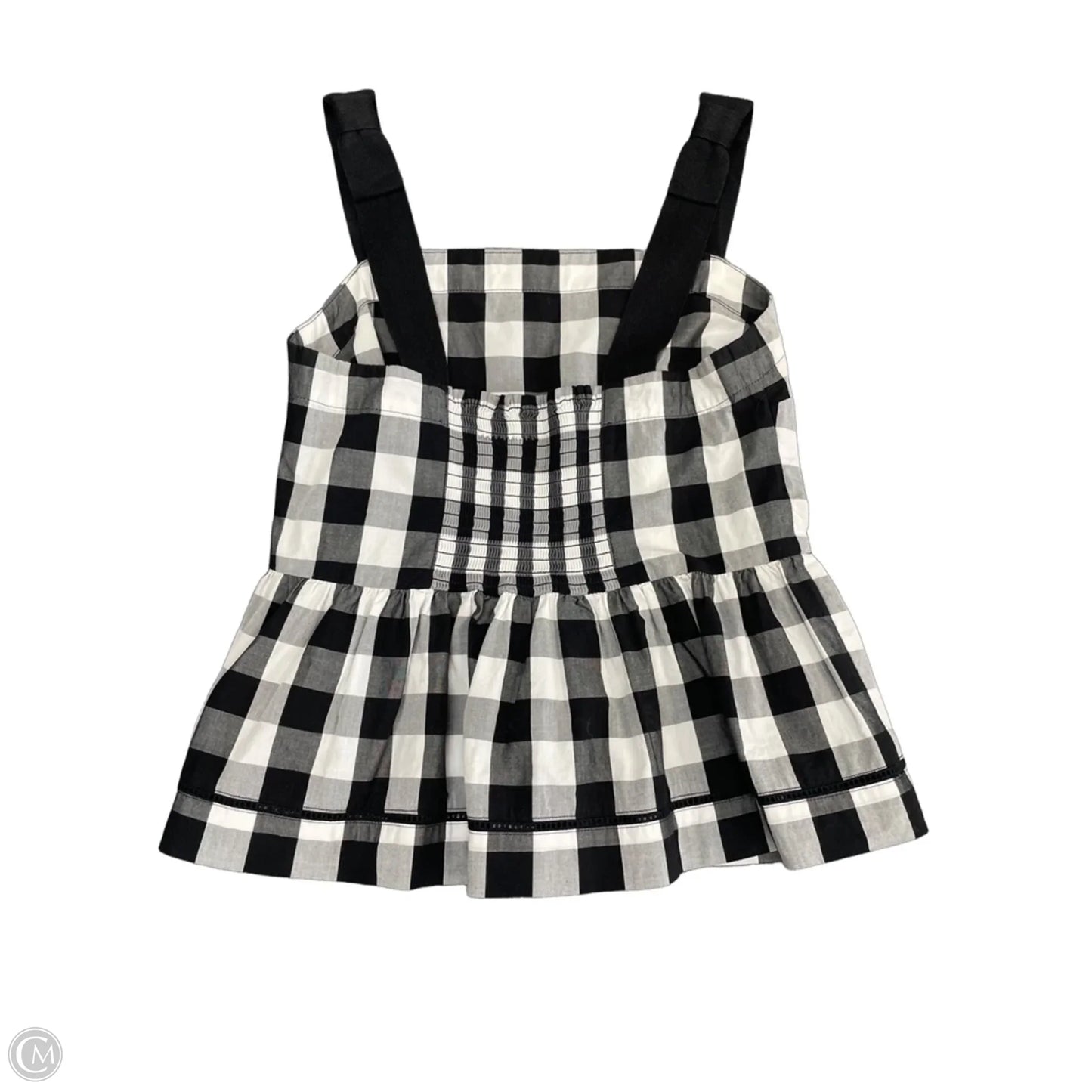 Top Sleeveless Designer By Kate Spade In Black & White, Size: 2