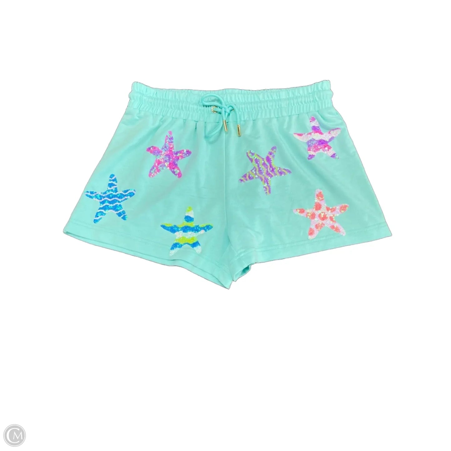 Shorts Set By Main Strip In Aqua, Size: S