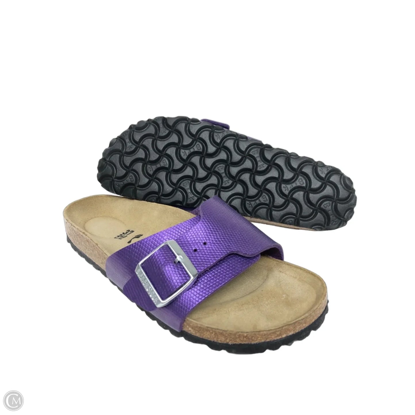 Sandals Flats By Birkenstock In Purple, Size: 6
