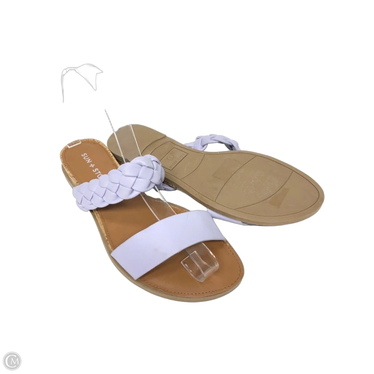 Sandals Flats By Clothes Mentor In Purple, Size: 7