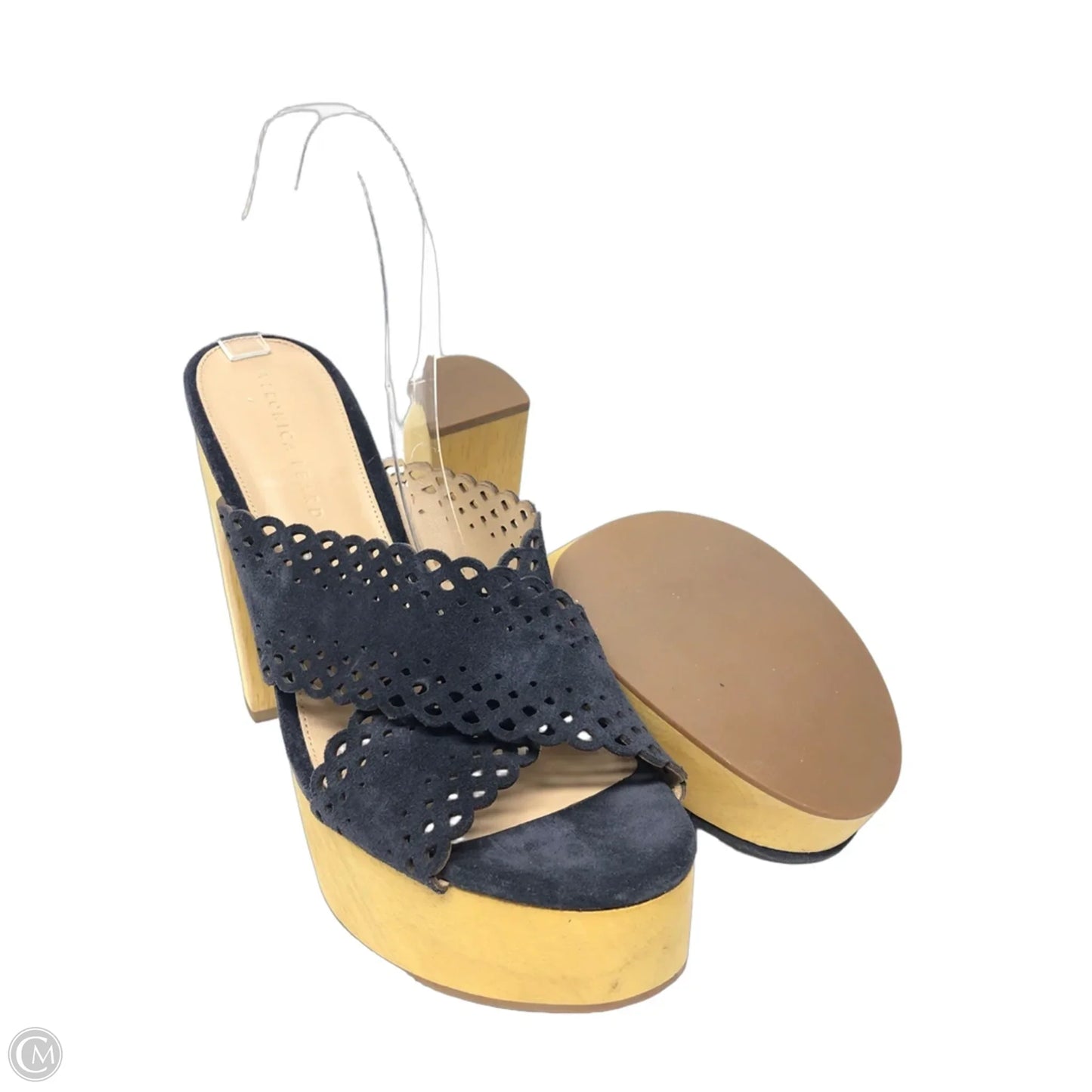 Sandals Heels Block By Veronica Beard In Navy, Size: 11