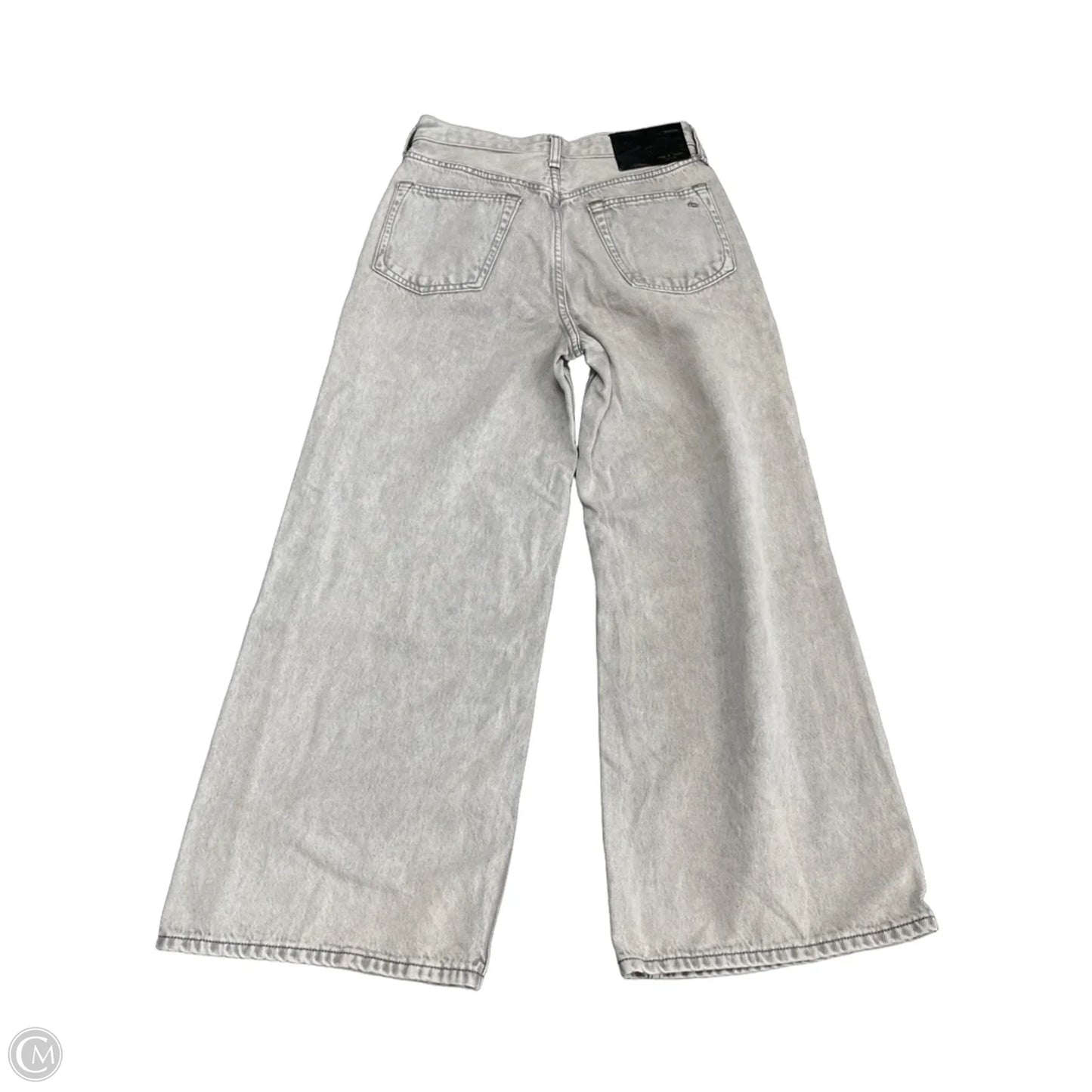 Jeans Wide Leg By Rag And Bone In Grey Denim, Size: 4