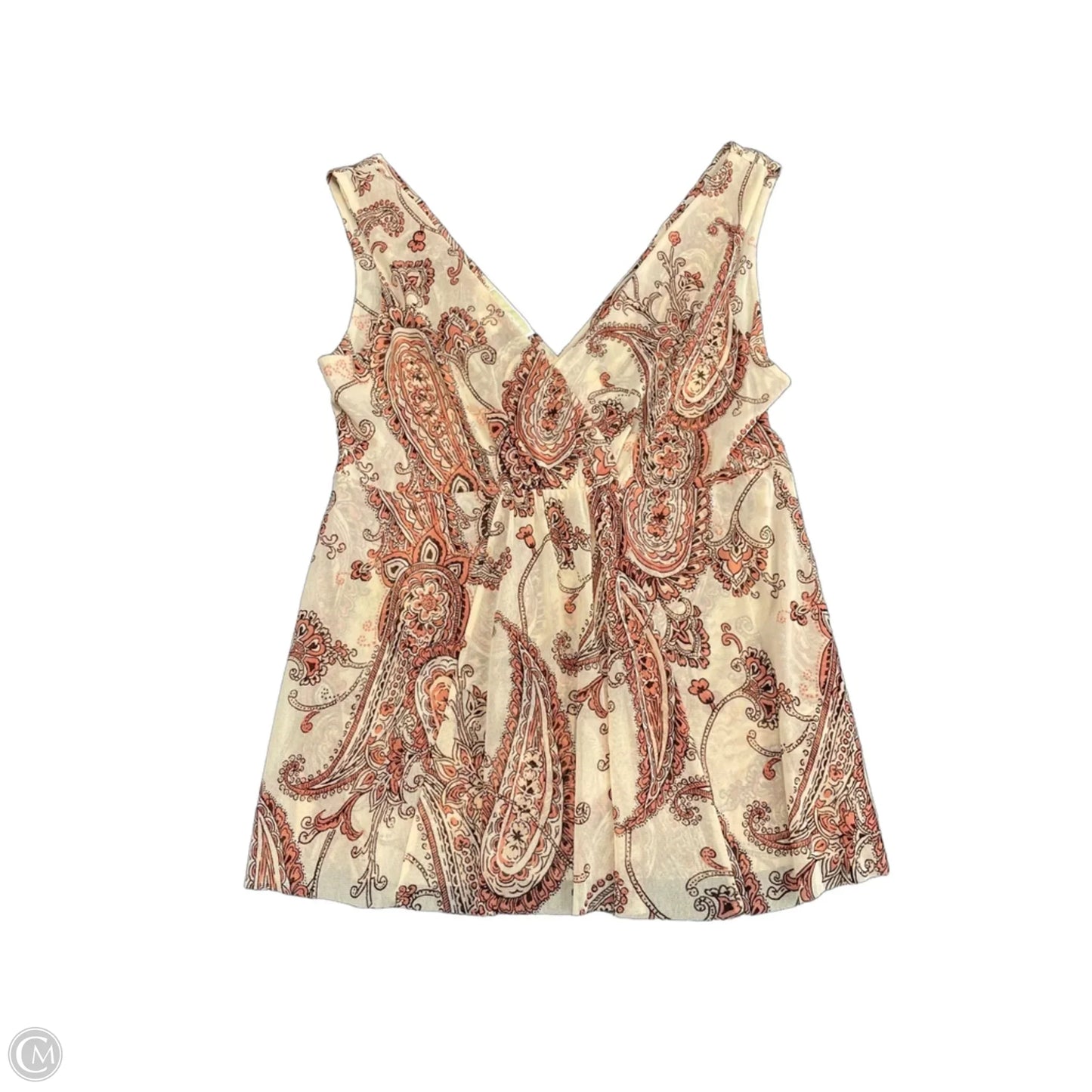 Blouse Sleeveless By Michael By Michael Kors In Beige, Size: M