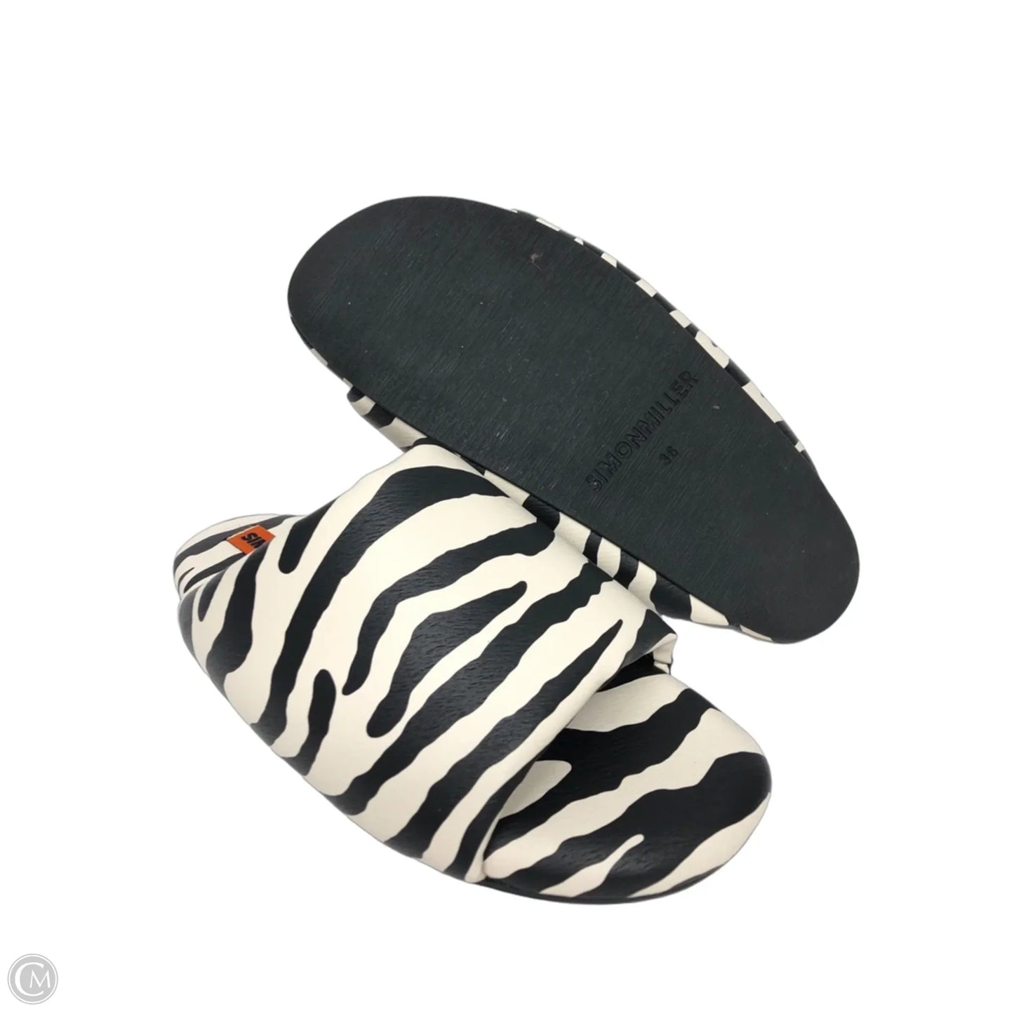 Sandals Flats By Cma In Zebra Print, Size: 5.5